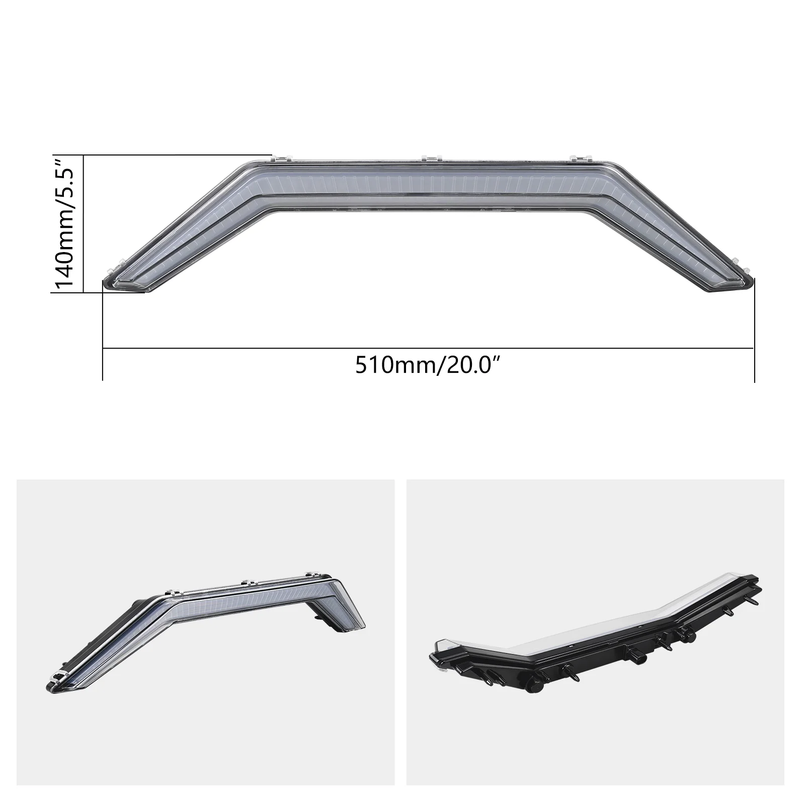 UTV Front Accent Light LED Center Front Grill Light For Polaris RZR PRO XP - Image 4
