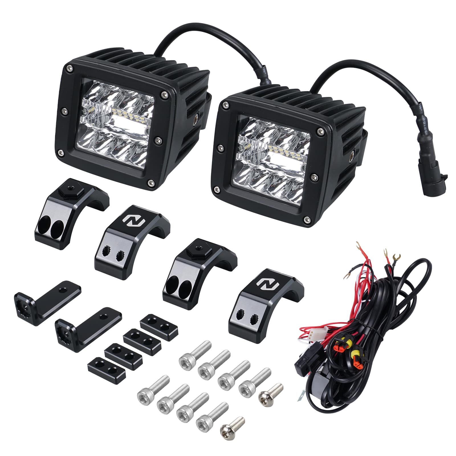 Backup Rear Pillar LED Work Lights w/Brackets For Can-Am Maverick X3 2017-2023 - Image 4
