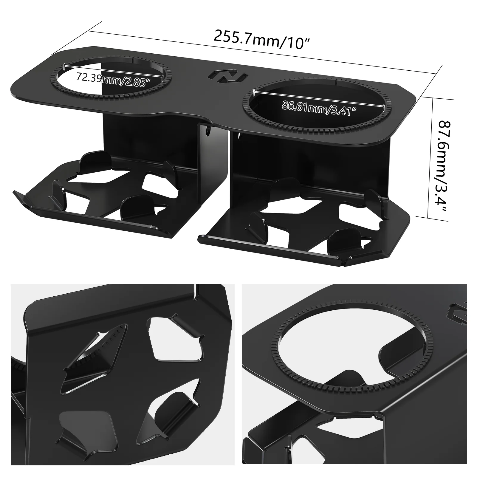 Dual Grab Bar Drink Cup Holder For Polaris RZR XP 1000 Turbo 900 800 570 - Image 3
