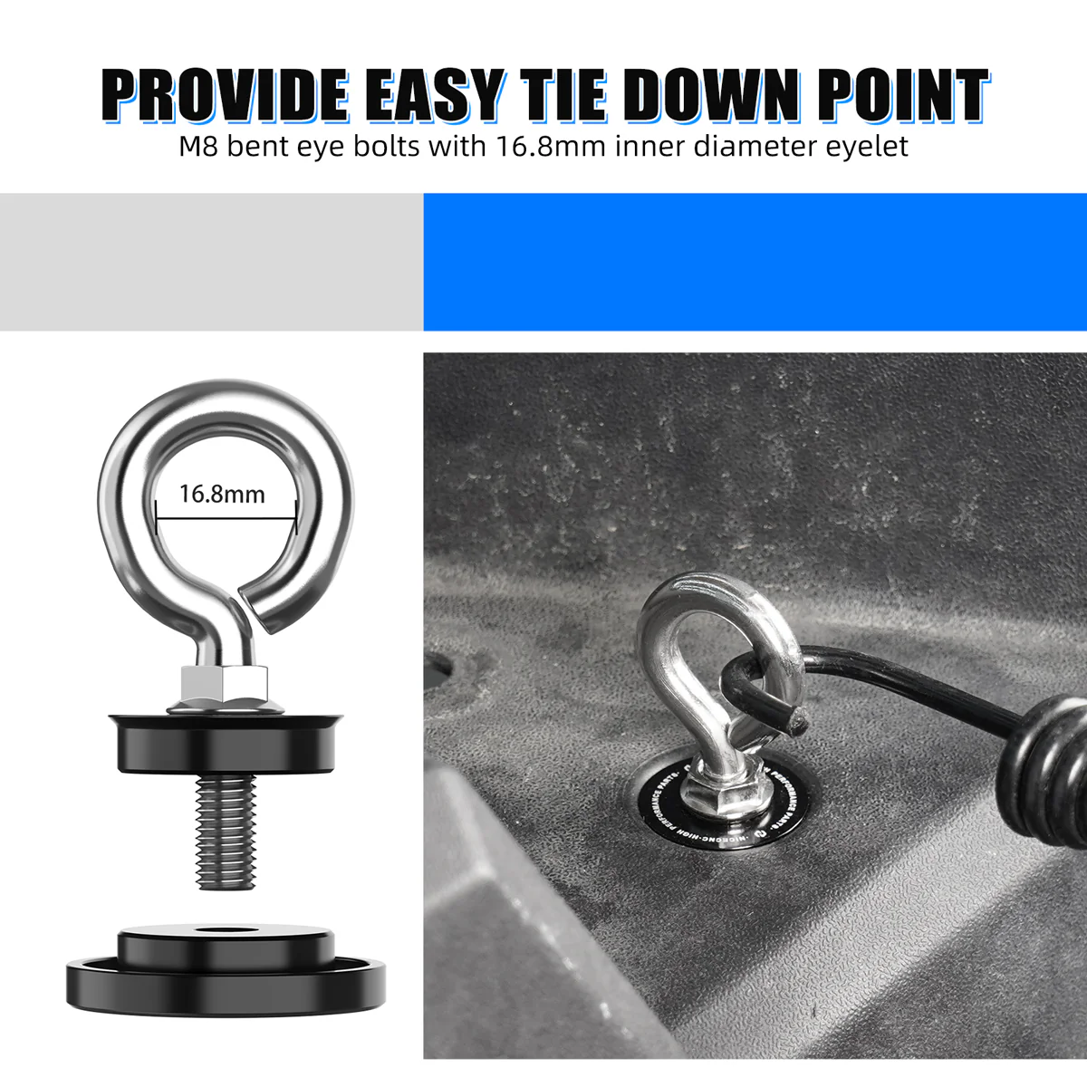 UTV Lock Tie Down Anchors Cooler Mounts For Polaris RZR XP 1000 / Turbo - Image 4