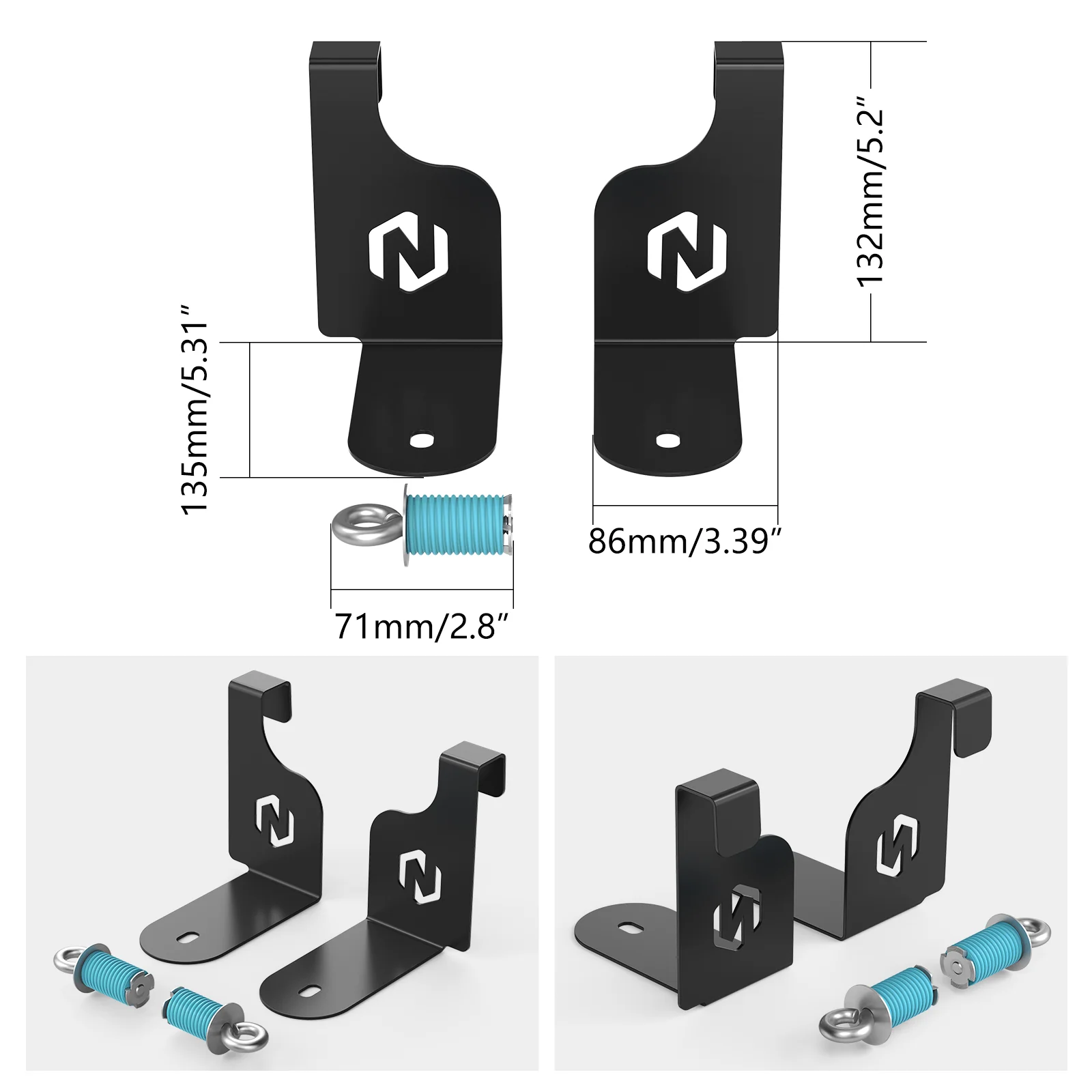 Cooler Mounts Hold Down Bracket Kit For Yeti 35 For Polaris RZR XP 1000 2015-2021 - Image 3