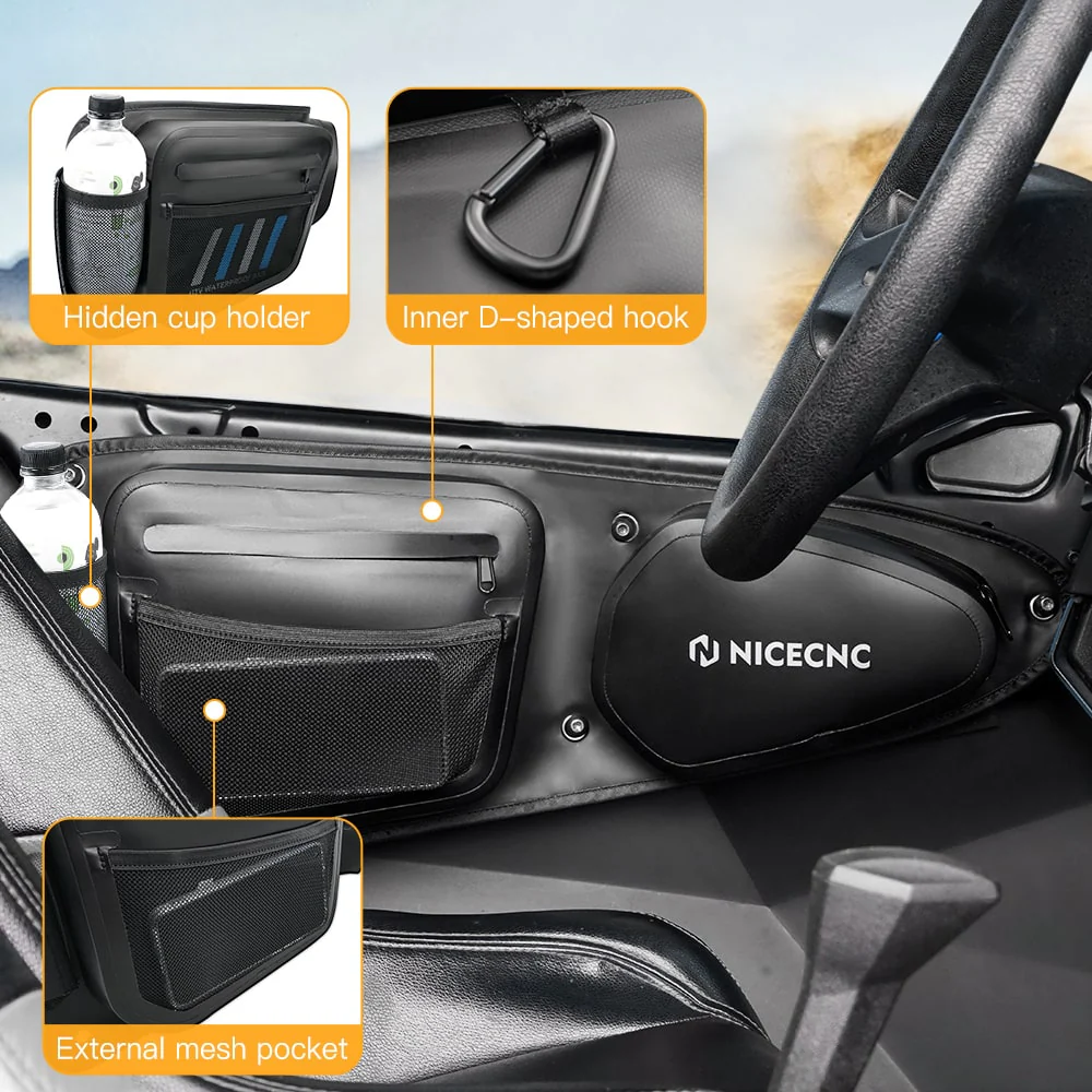 Upgraded UTV Side Door Storage Bags For Polaris RZR XP 4 1000 Turbo - Image 4