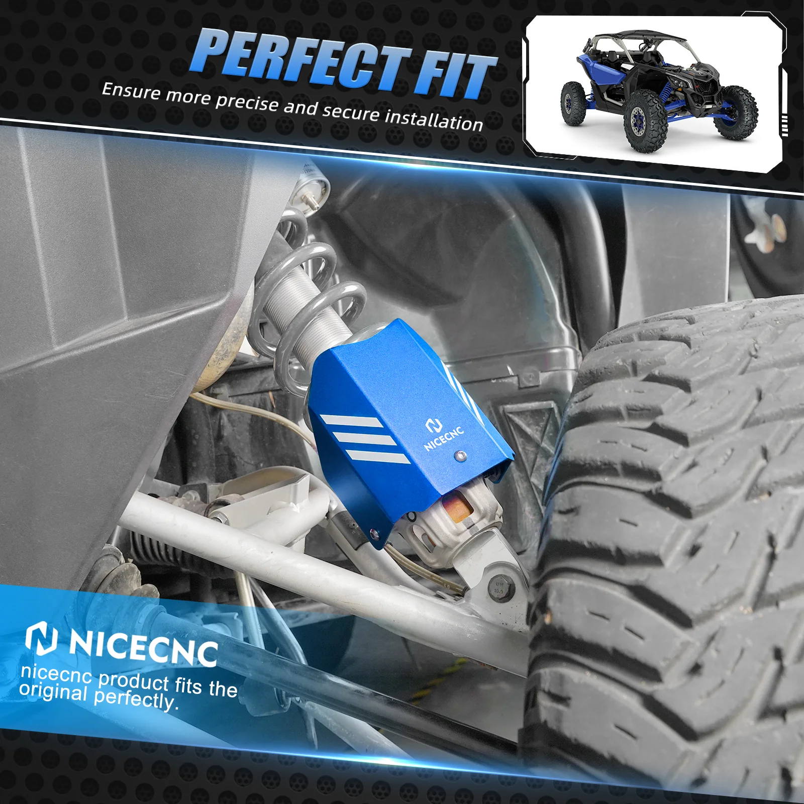 UTV Front Shock Covers Guards Kit For Polaris RZR XP 4 1000 Turbo - Image 4