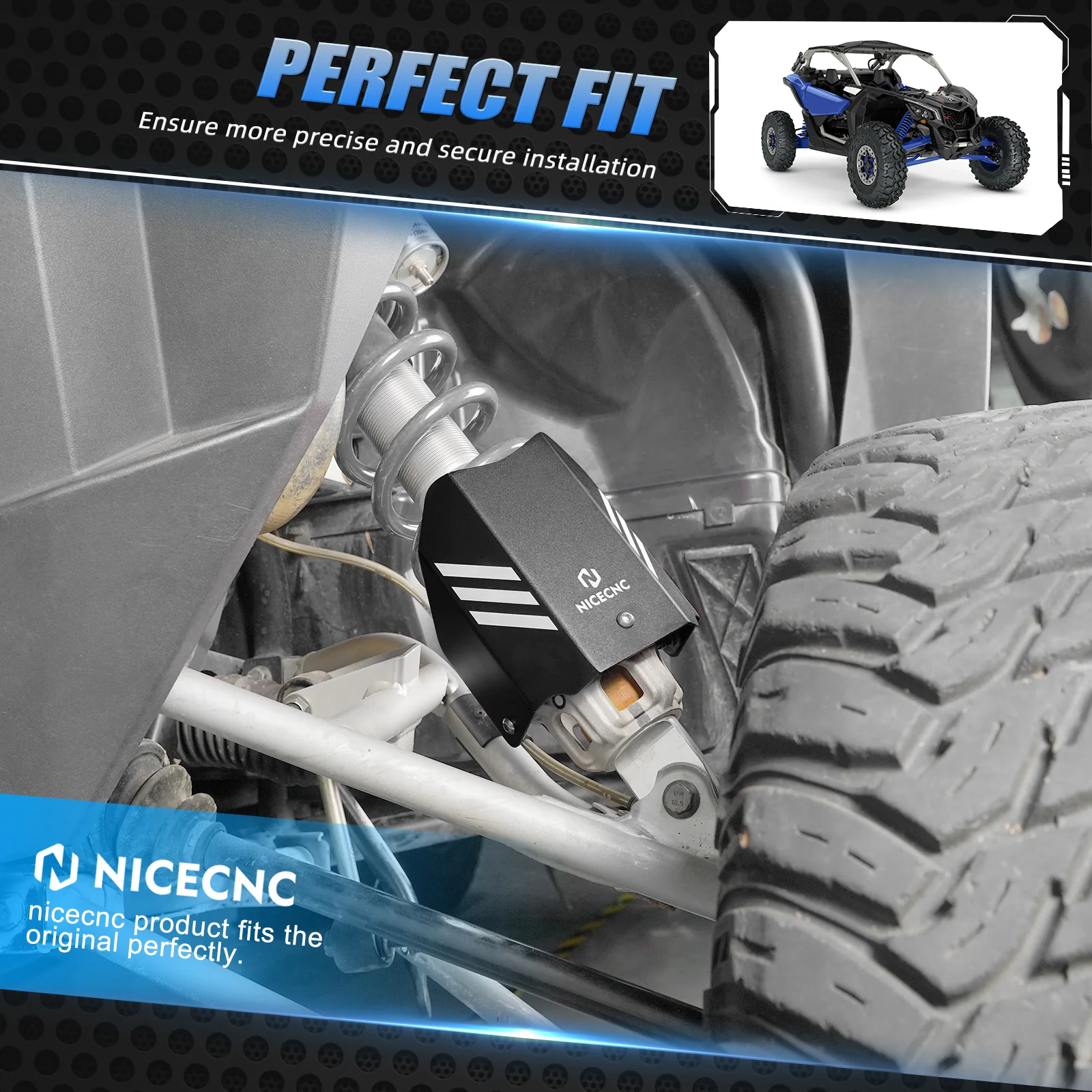 UTV Front Shock Covers Guards Kit For Polaris RZR XP 4 1000 Turbo - Image 5