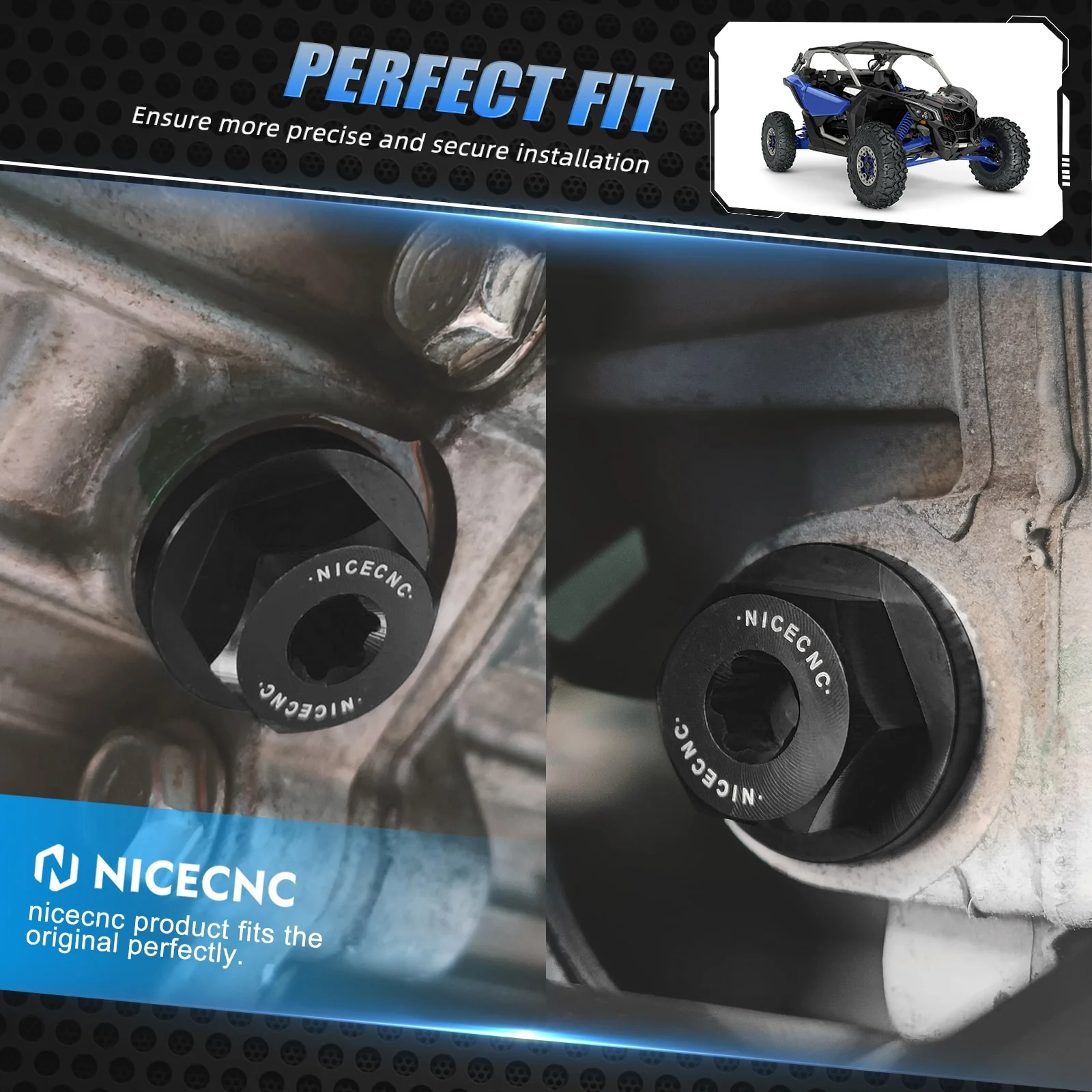 Transmission Oil Fill Drain Plug Kit For Polaris RZR XP 4 General 1000 RZR 570 900 - Image 4