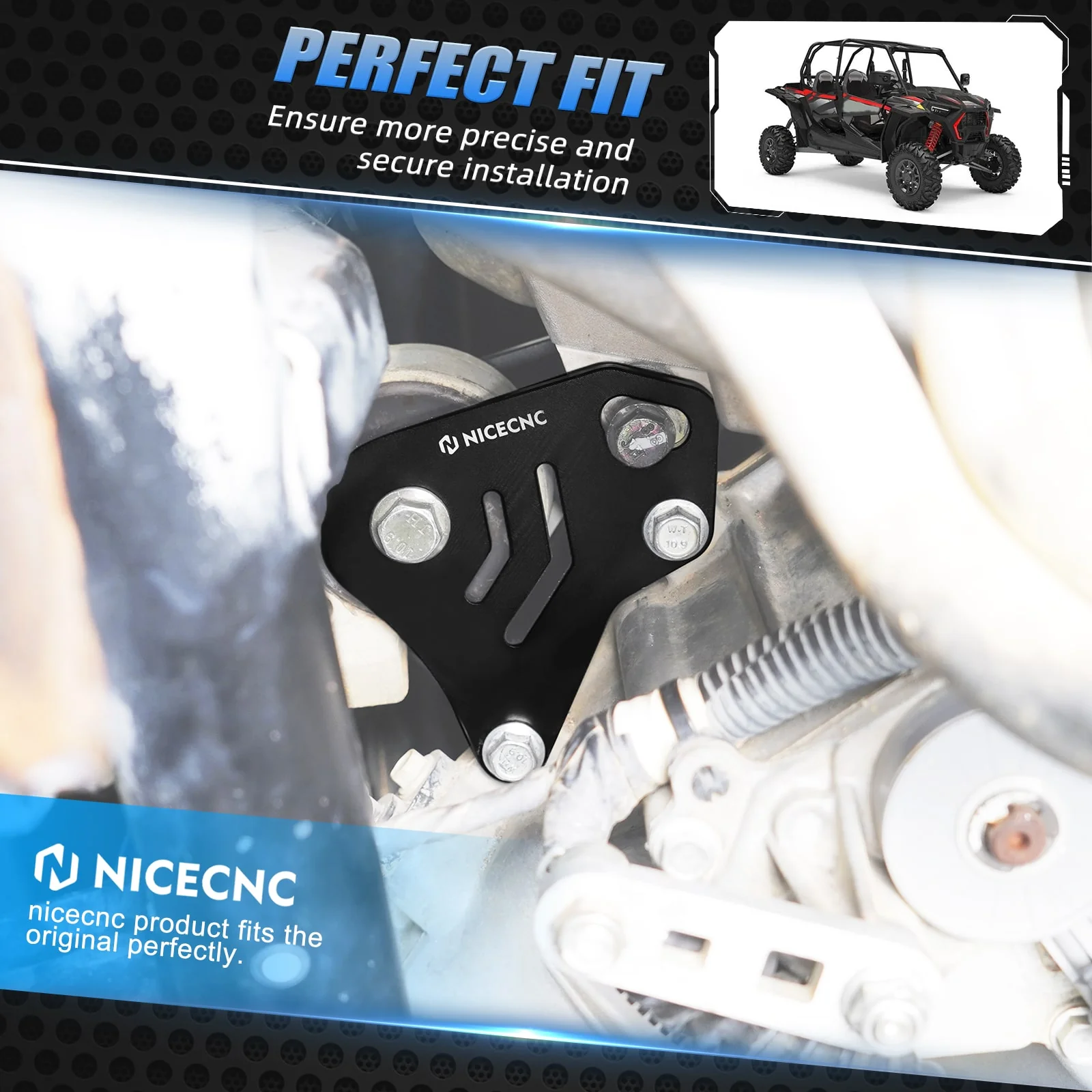 UTV Transmission Mounting Plates Brackets For Polaris RZR XP TURBO - Image 3