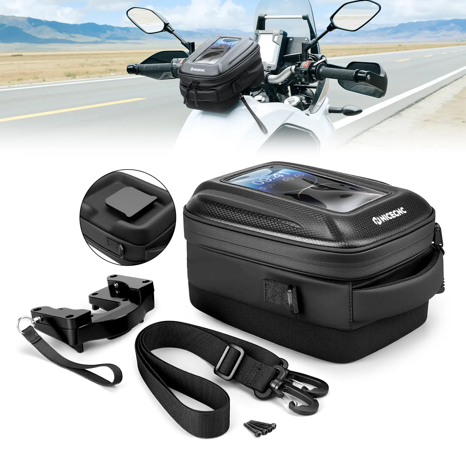 Quick-Release Tank Bag Push-Pull Lock System For Yamaha Tenere 700 2019-2025