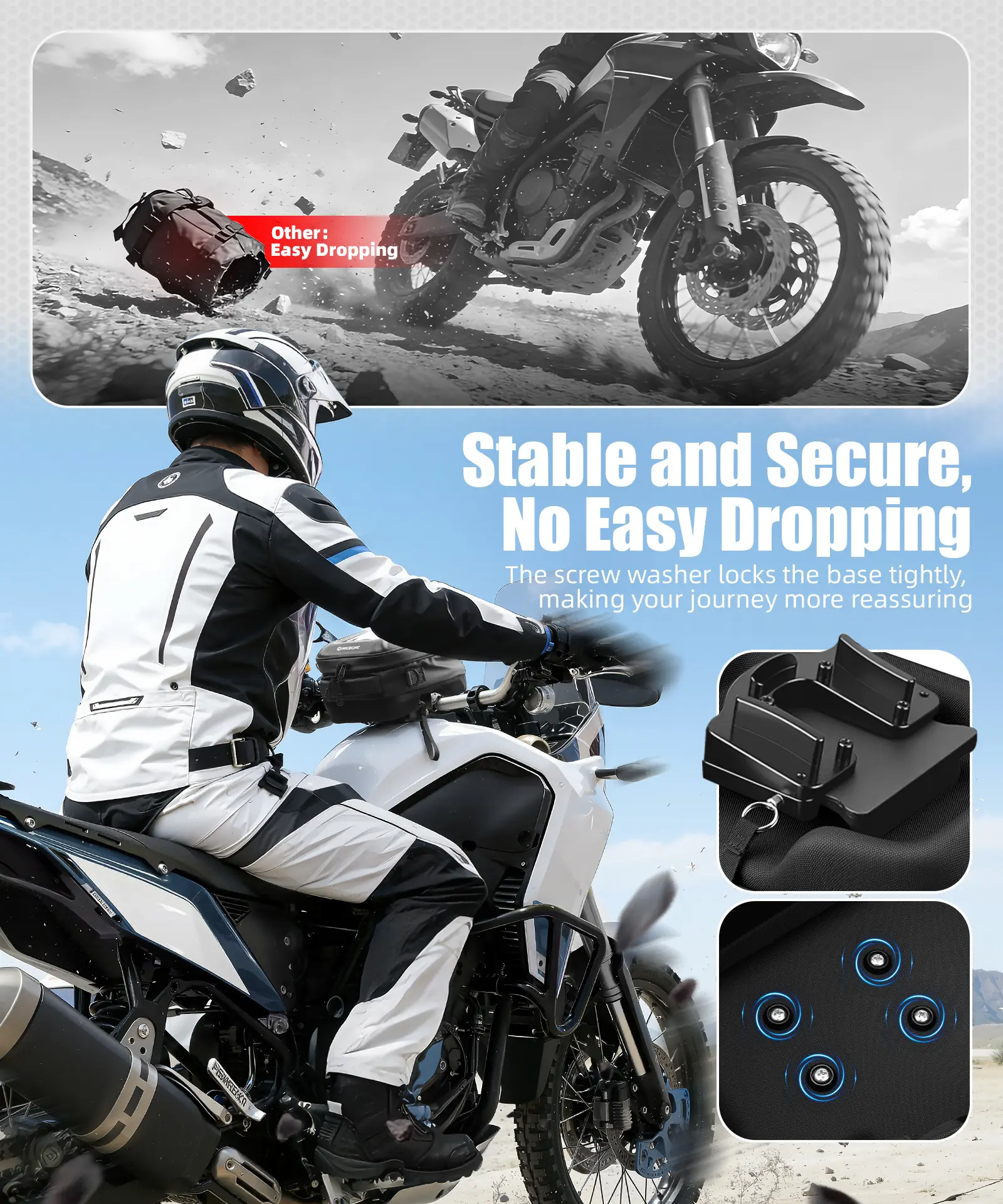 Quick-Release Tank Bag Push-Pull Lock System For Yamaha Tenere 700 2019-2025 - Image 11