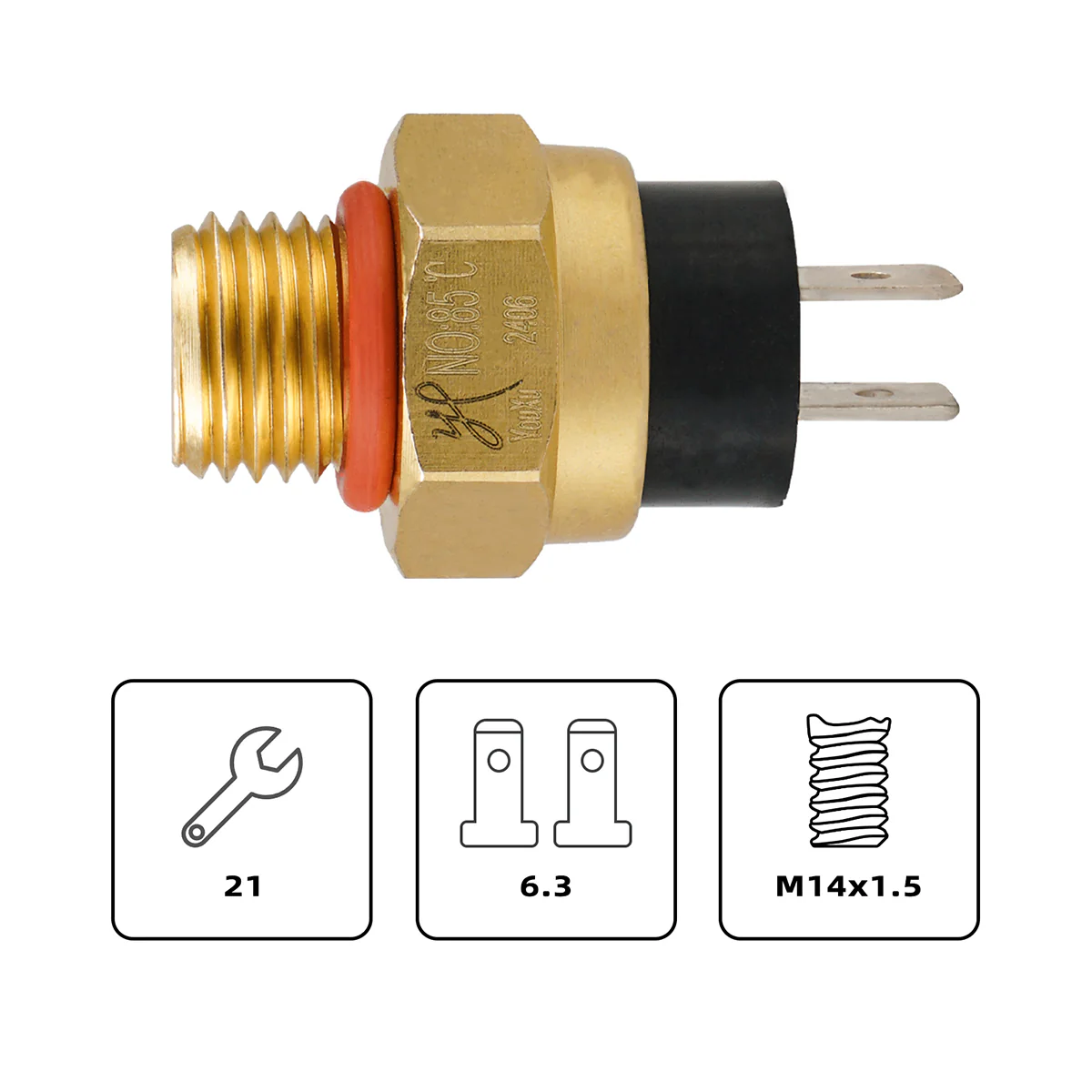 Radiator Fan Switch Thermostat Sensor M14 X 1.5MM For KTM 2012-2013 350 EXC-F - Image 2