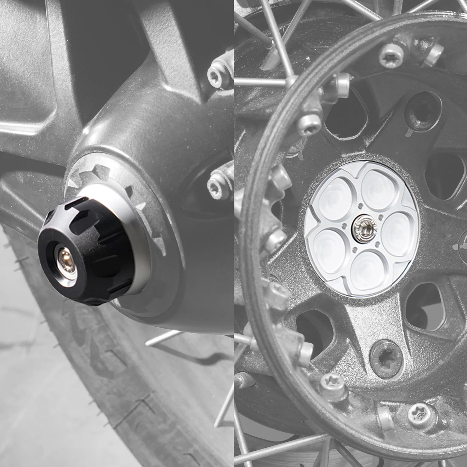 Rear Axle Fork Wheel Crash Protector For BMW R1250GS / Adventure - Image 2