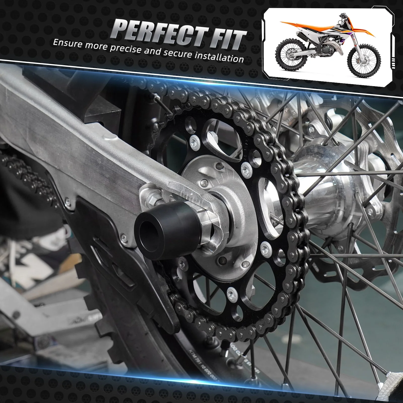 Rear Axle Slider Fork Protector Guard For KTM 350 500 EXC-F 2024 - Image 2
