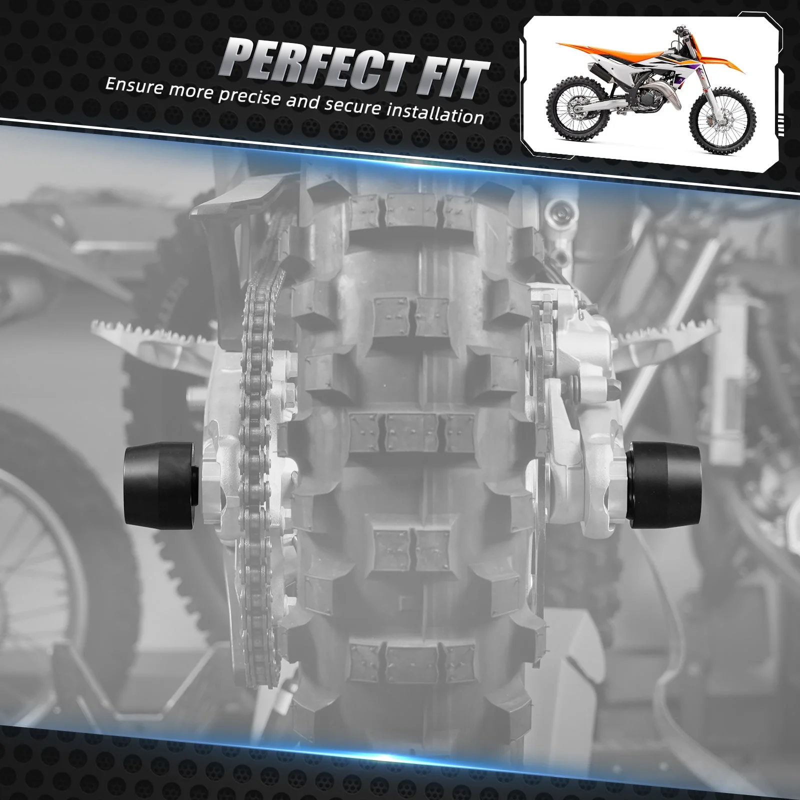 Rear Axle Slider Fork Protector Guard For KTM 350 500 EXC-F 2024 - Image 3