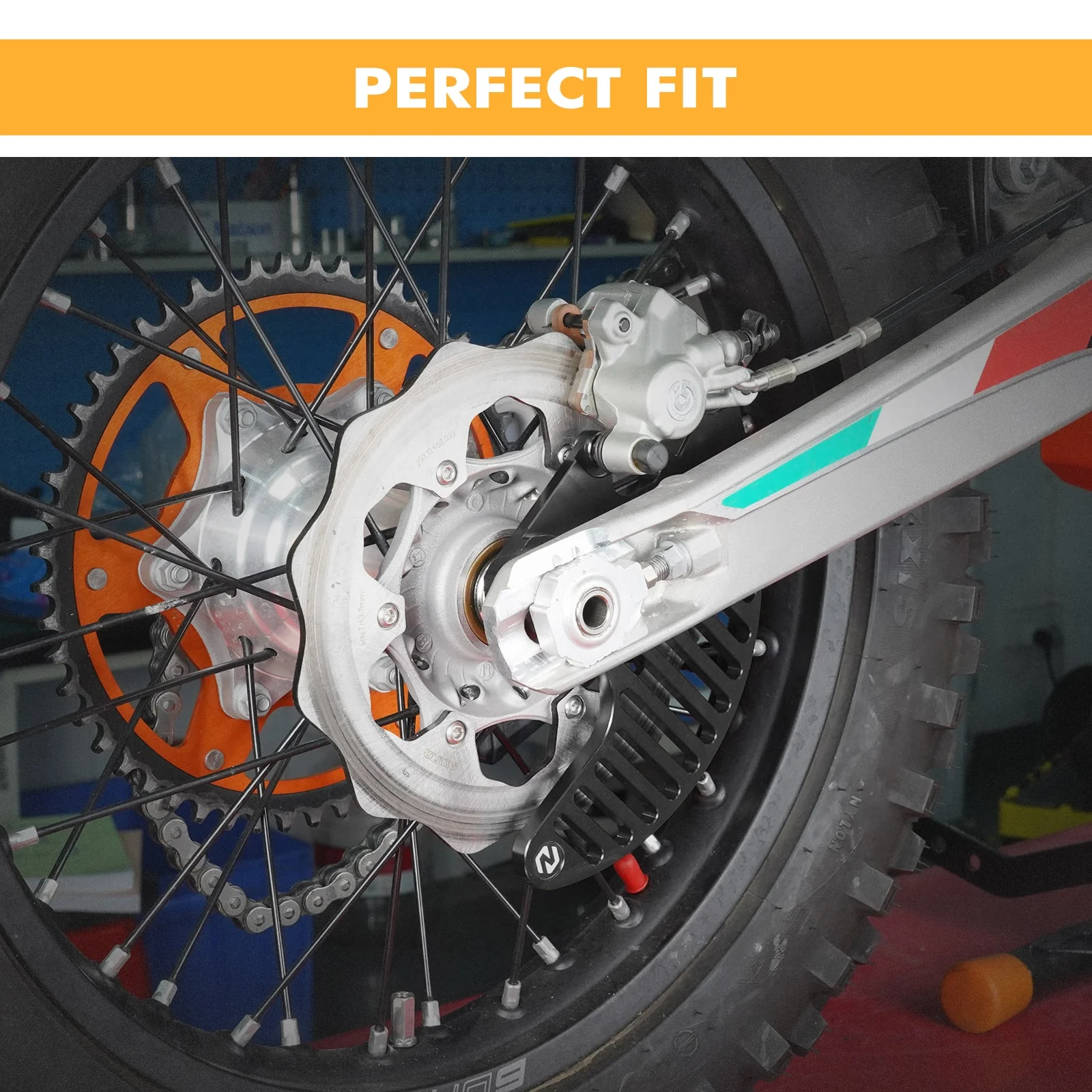 Billet Aluminum Rear Brake Disc Guard Protector For KTM Husqvarna Gas Gas Stark Varg - Image 3