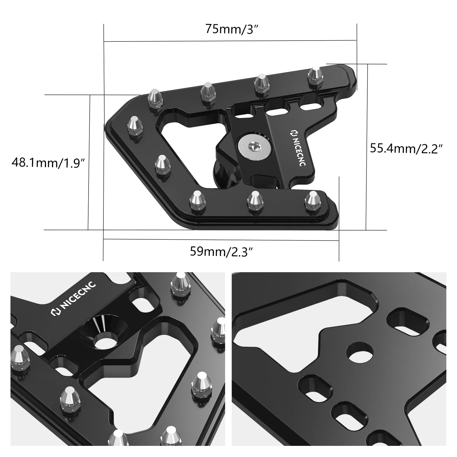 ATV Rear Brake Pedal Lever Extender Pad Tip For Yamaha Raptor 700 2006-2012 - Image 9