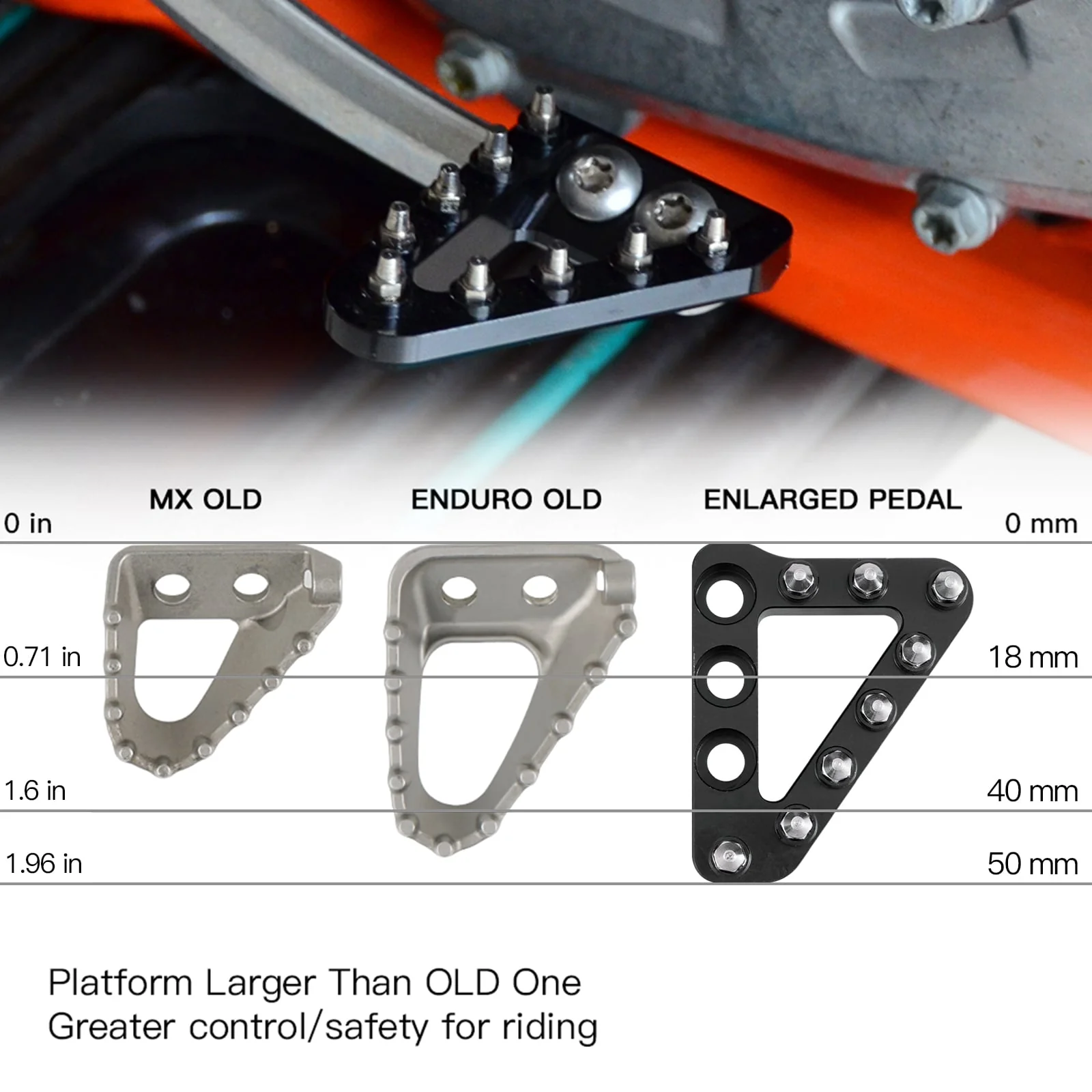 Rear Brake Pedal Step Plate Tip For KTM / HUSKY / Husaberg Dirt / Street Bike - Image 7
