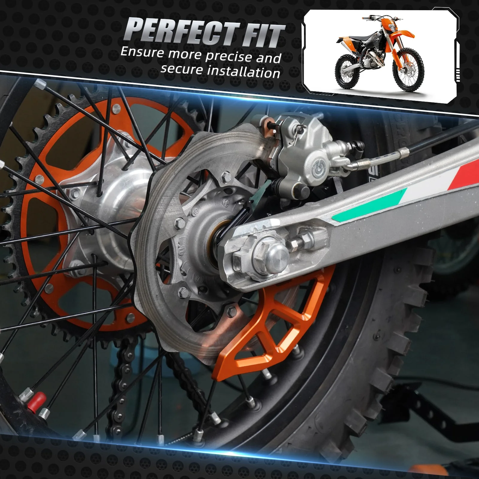 Rear Disc Brake Guard Caliper for KTM 350 500 EXC-F 2004-2022 - Image 2