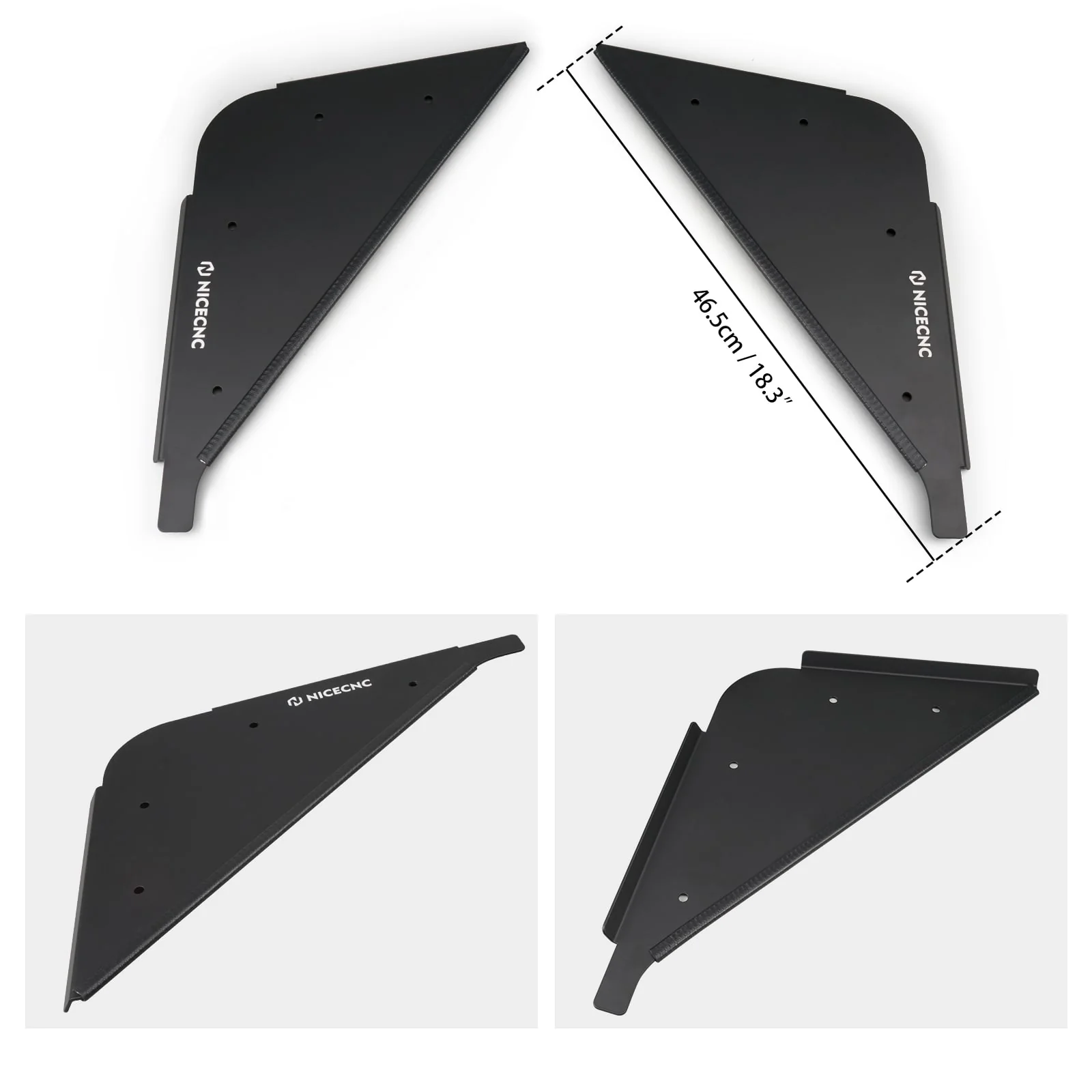 UTV Rear Door Side Panels Cover Guards with Clamps For Polaris RZR XP 1000 2014-2023 - Image 6