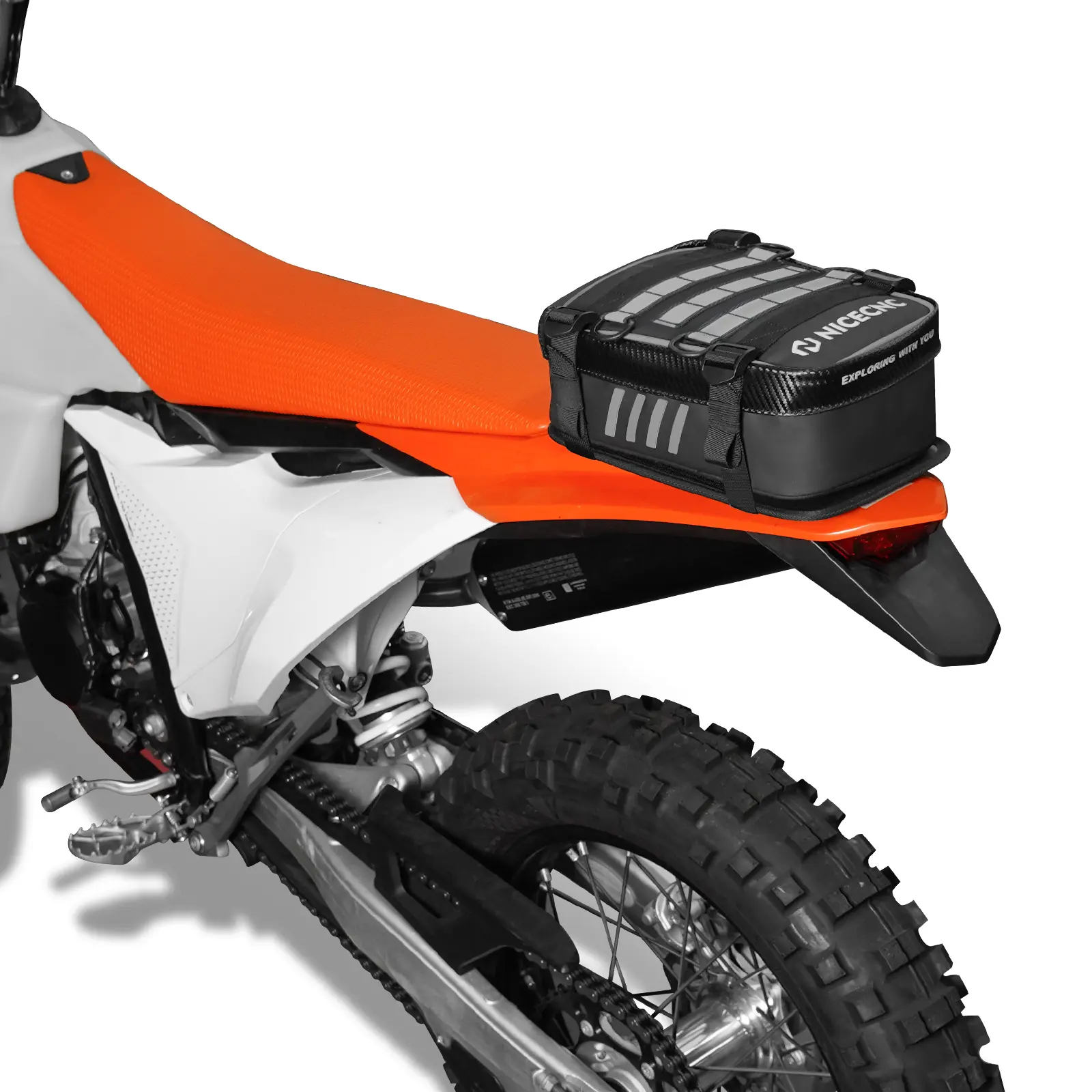 Universal Motorcycle Rear Fender Bag with Tool Roll Bag For Dirt Bike Adventure Off-road Riding - Image 2