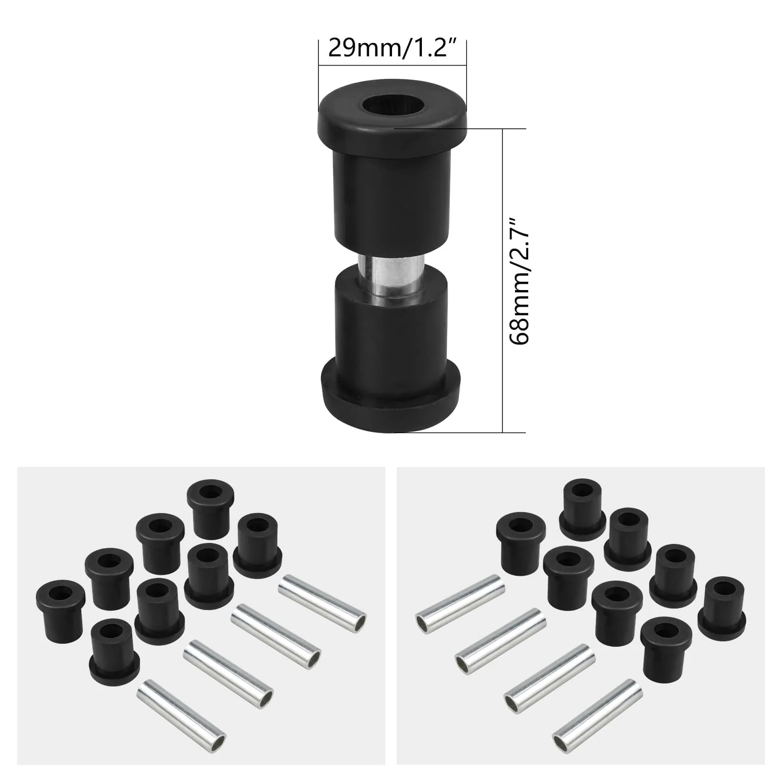 Rear Leaf Spring Bushing Sleeve Kit For Golf Cart Gas Electric 70289G02 70291G01 - Image 2