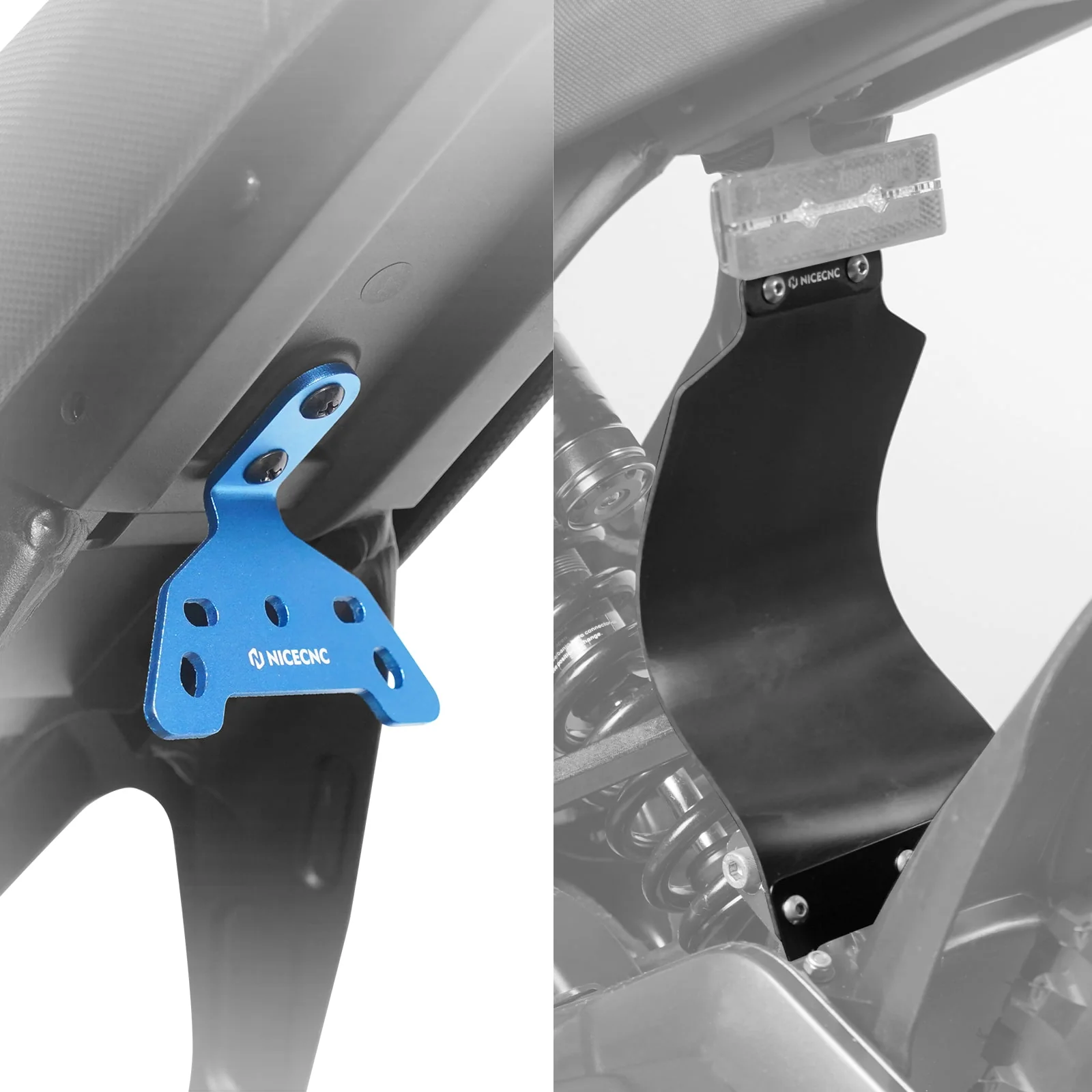 Rear Shock Fender Mud Guard & Tail Light Mount Bracket For Surron Light Bee Segway X160 X260 - Image 3