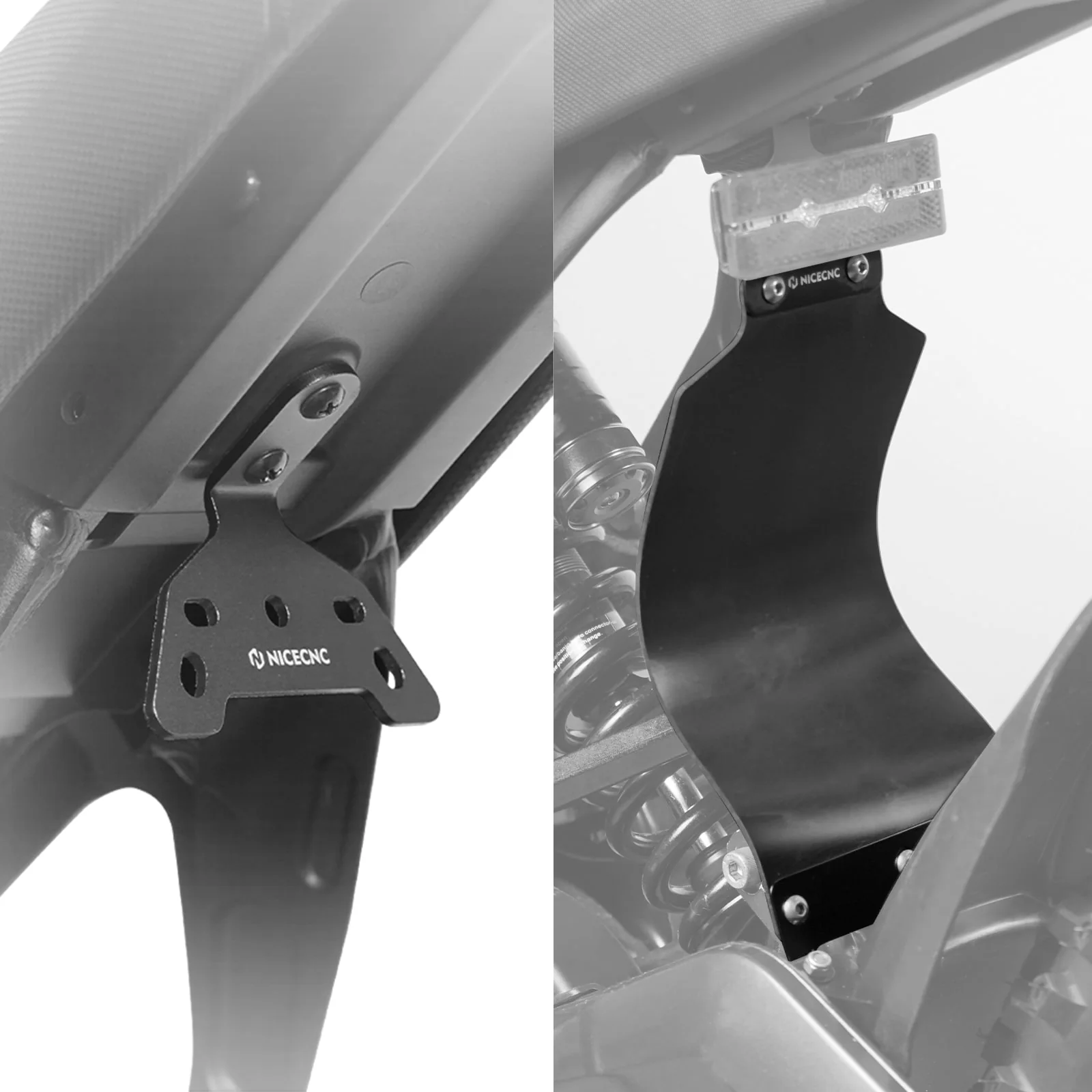 Rear Shock Fender Mud Guard & Tail Light Mount Bracket For Surron Light Bee Segway X160 X260 - Image 4