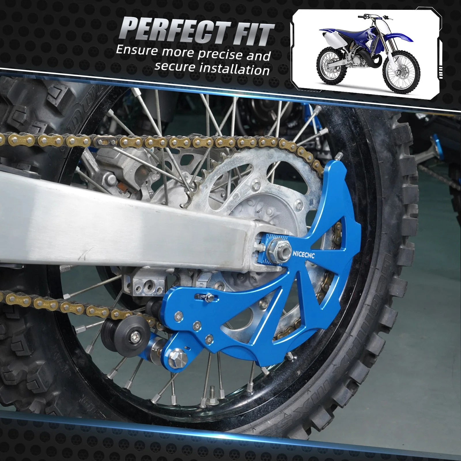 Rear Sprocket Guard Chain Tensioner Adjuster Roller For Yamaha YZ125 YZ250 2005-2024 YZ250F WR250F WR450F - Image 2