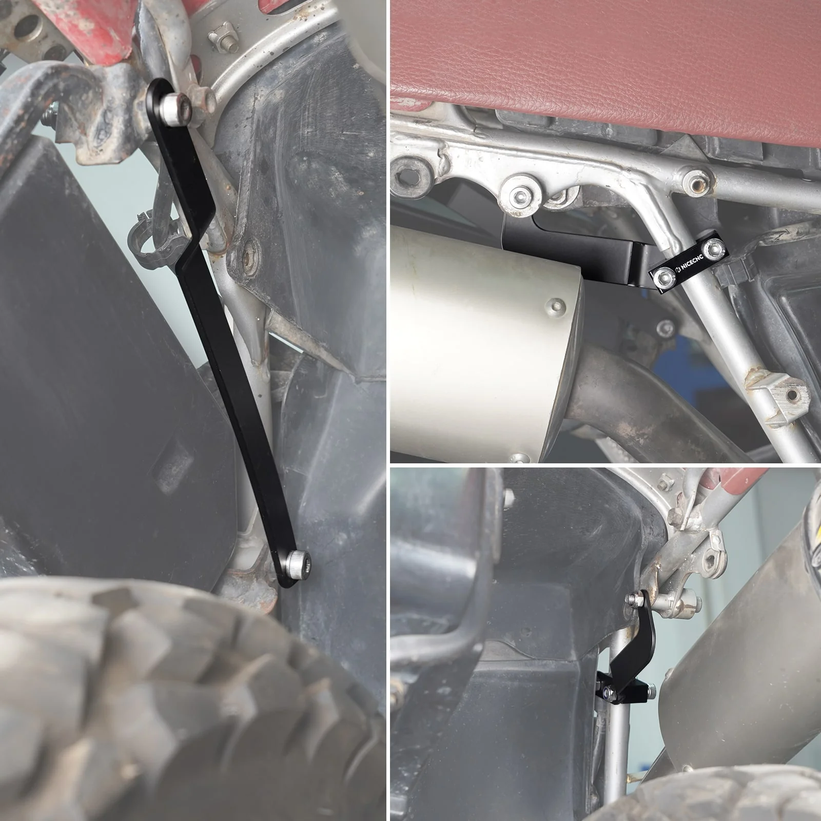 Billet Rear Subframe Support Arm Brace Kit For Honda XR650L 1993-2024 - Image 3