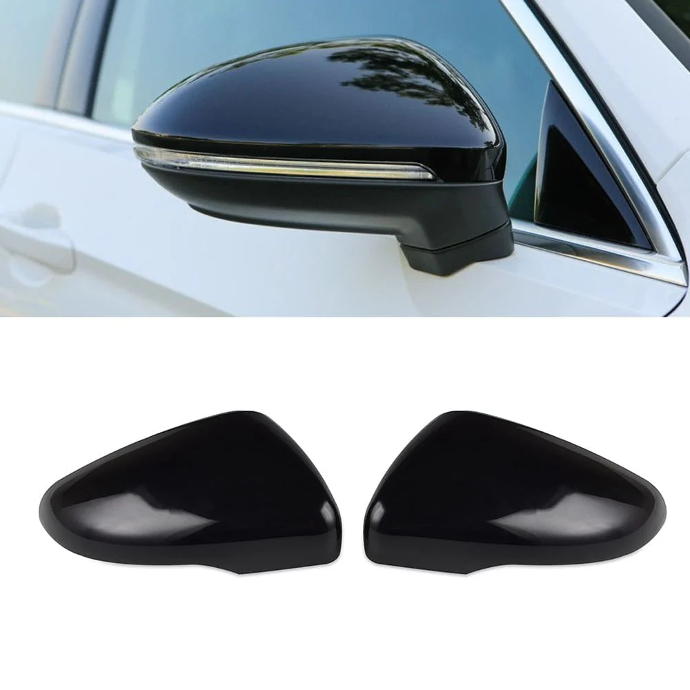 Pair Rear View Mirror Covers Side Wing Mirror Case L&R Fit For VW Golf MK7 Pre-Facelift 15-17 - Image 2