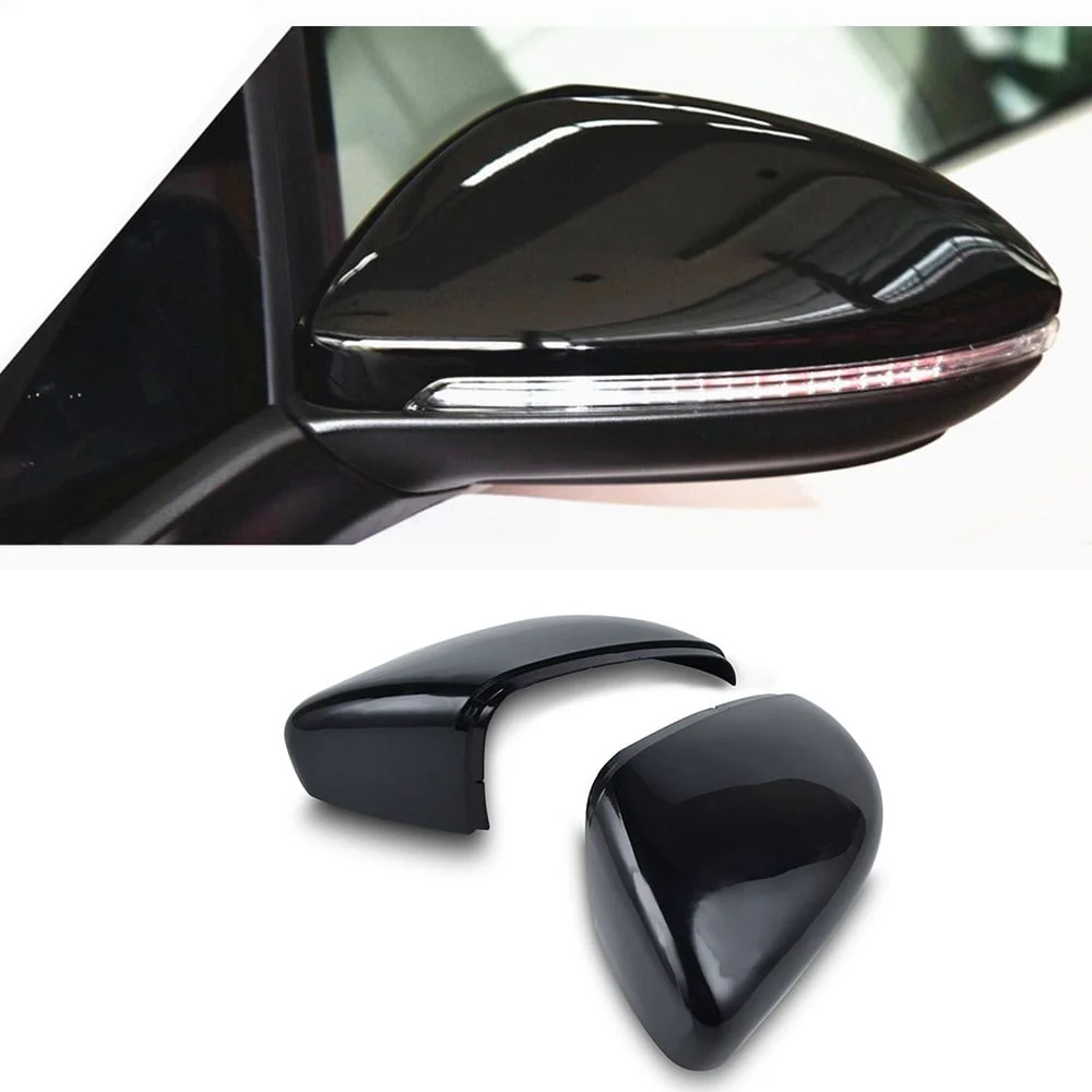 Pair Rear View Mirror Covers Side Wing Mirror Case L&R Fit For VW Golf MK7 Pre-Facelift 15-17 - Image 3
