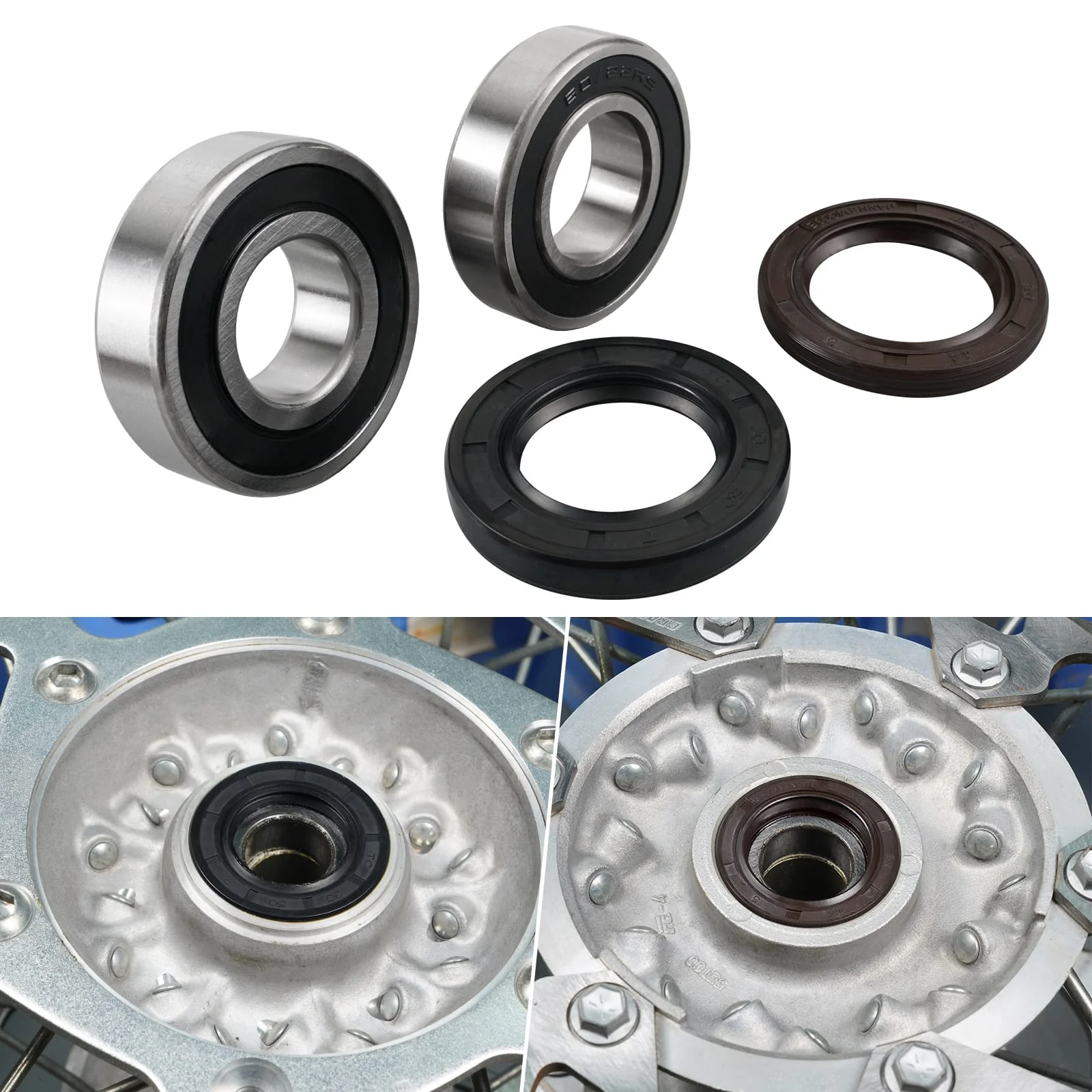 Rear Wheel Bearings and Seals Kit For Yamaha YZ125 YZ250 WR250F WR450F - Image 2