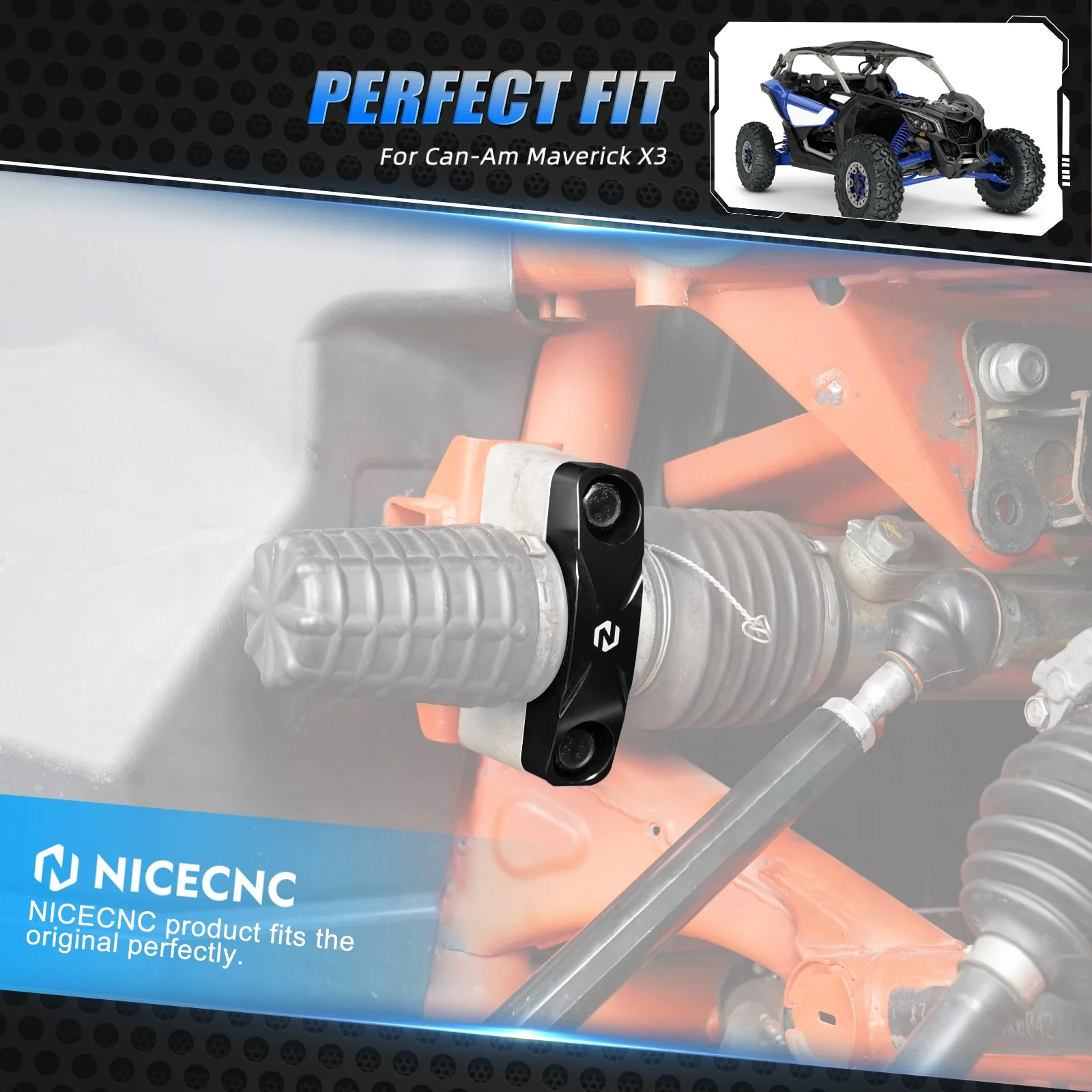 UTV Reinforced Steering Rack Mount Plate Bracket For Can-Am Maverick X3 - Image 3