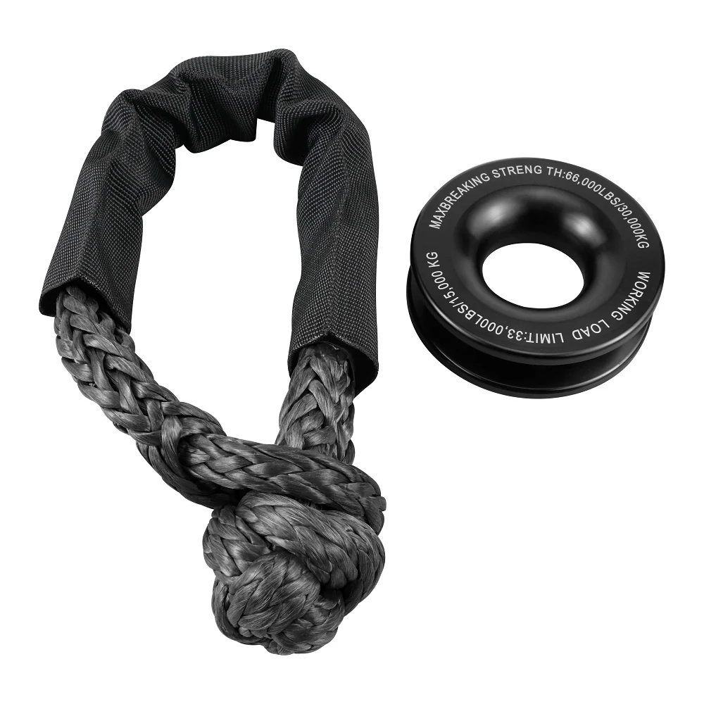 Recovery Ring Snatch Block Pulley 66000lbs For Soft Shackle Tow Winch Off Road - Image 2
