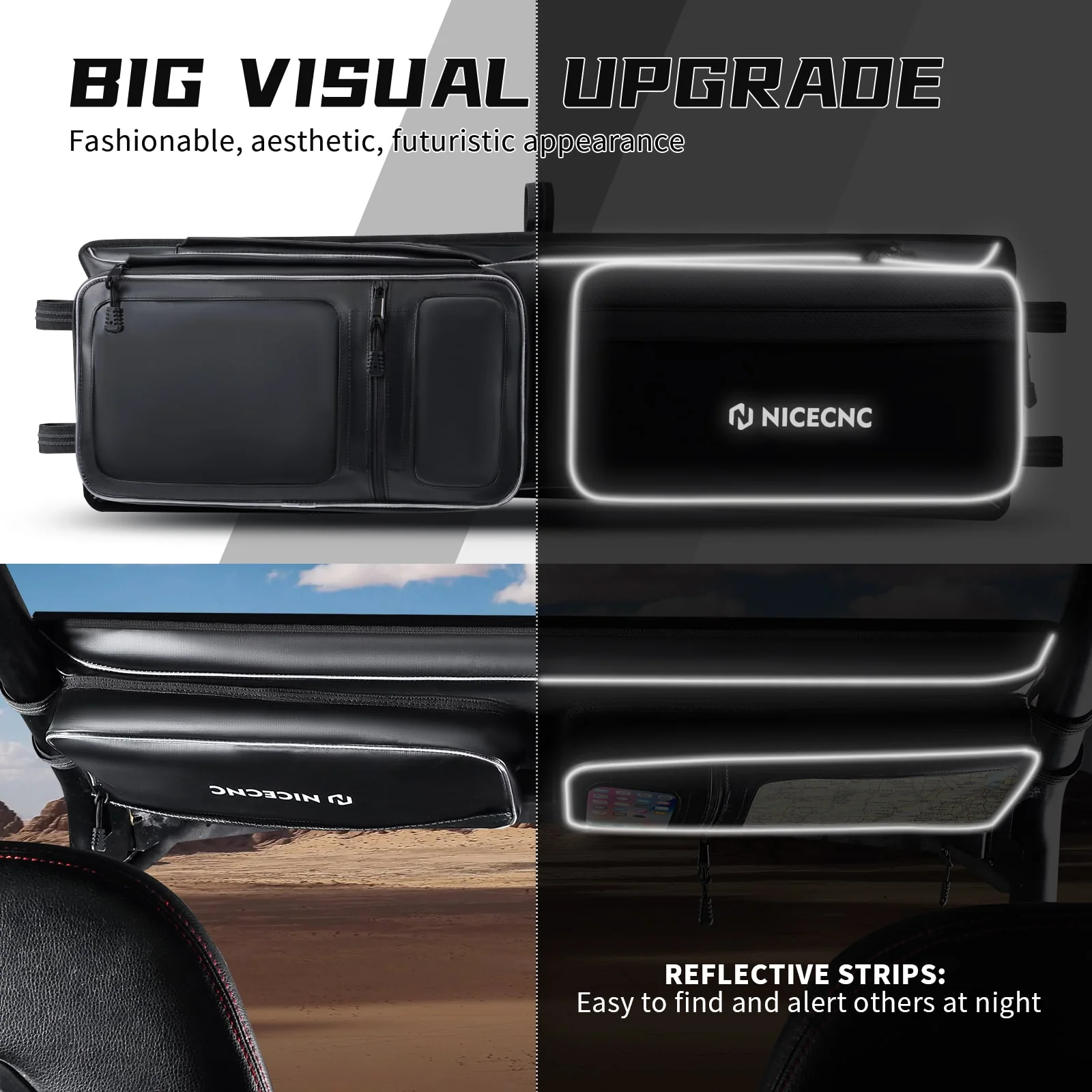 UTV  Overhead Storage Bag For Polaris RZR XP 1000 / XP 4 1000 / Turbo - Image 8
