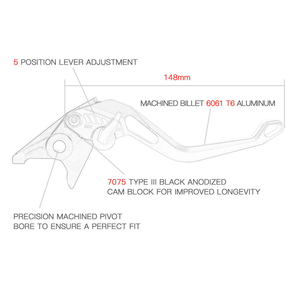 Short Brake Clutch Levers Pair For KTM 690 Duke 2008-2011 1290 Super Duke R/GT 2014-2020 - Image 6