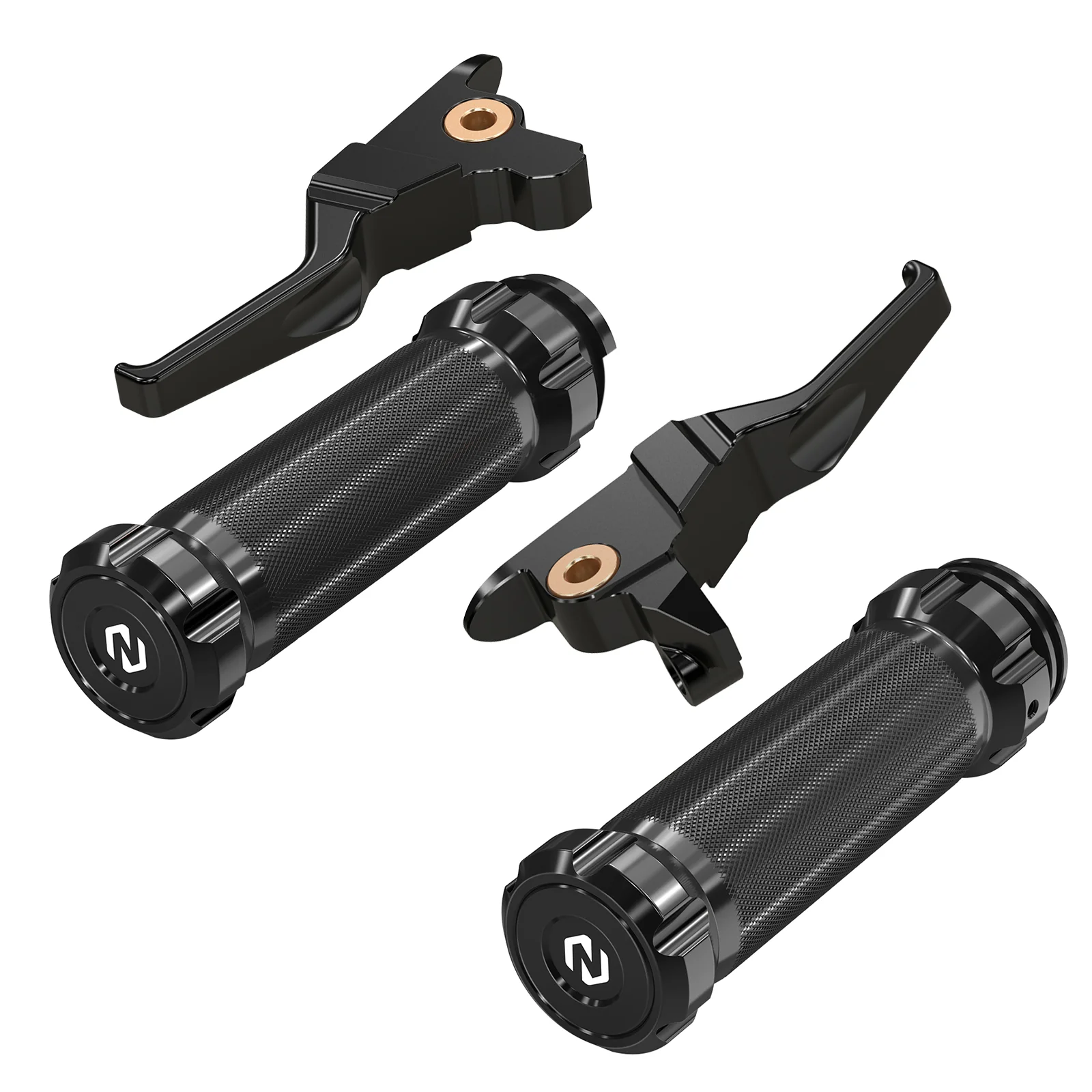 Short Clutch Brake Lever + Handlebar Grips For Harley Road King Electra Street Glide - Image 13