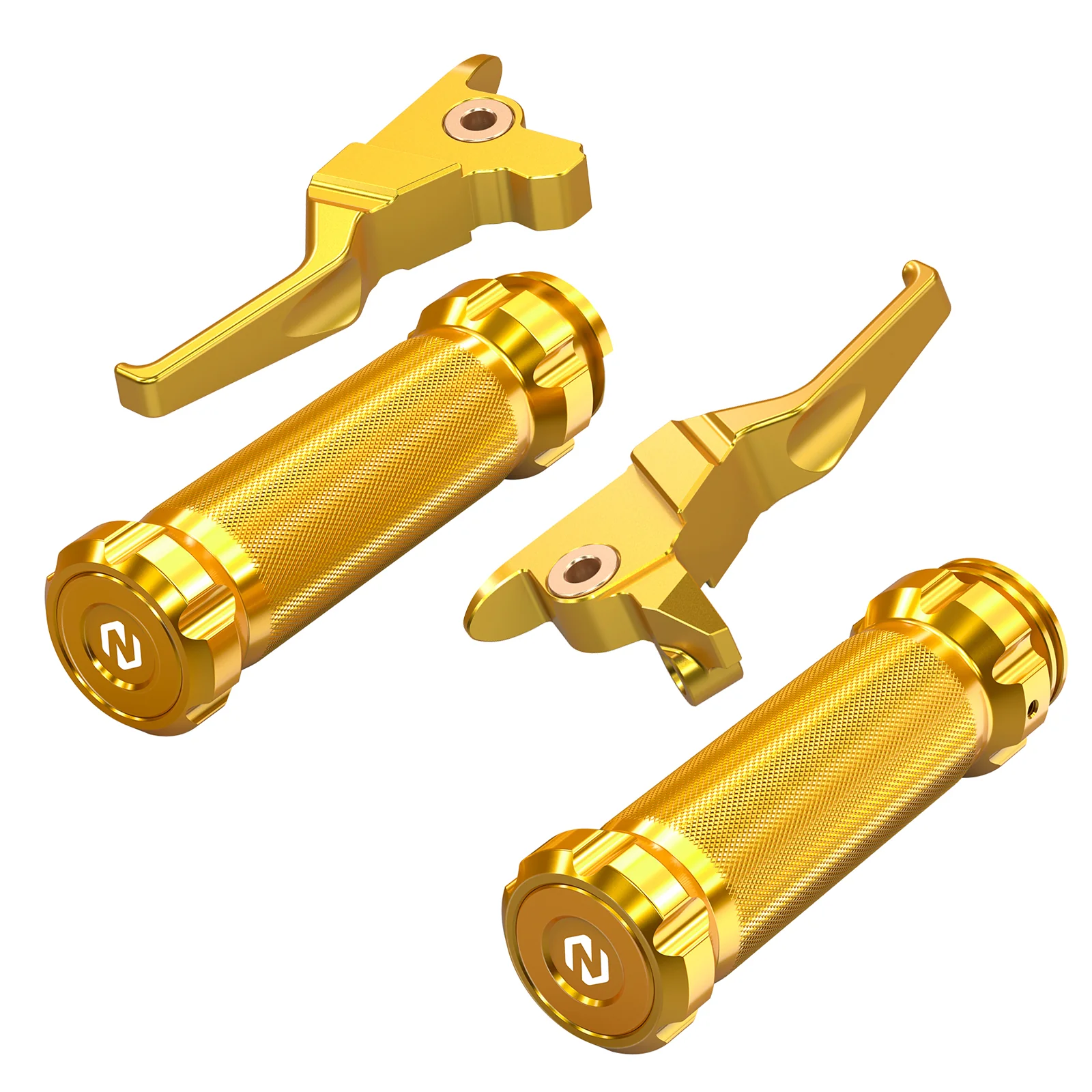 Short Clutch Brake Lever + Handlebar Grips For Harley Road King Electra Street Glide - Image 19
