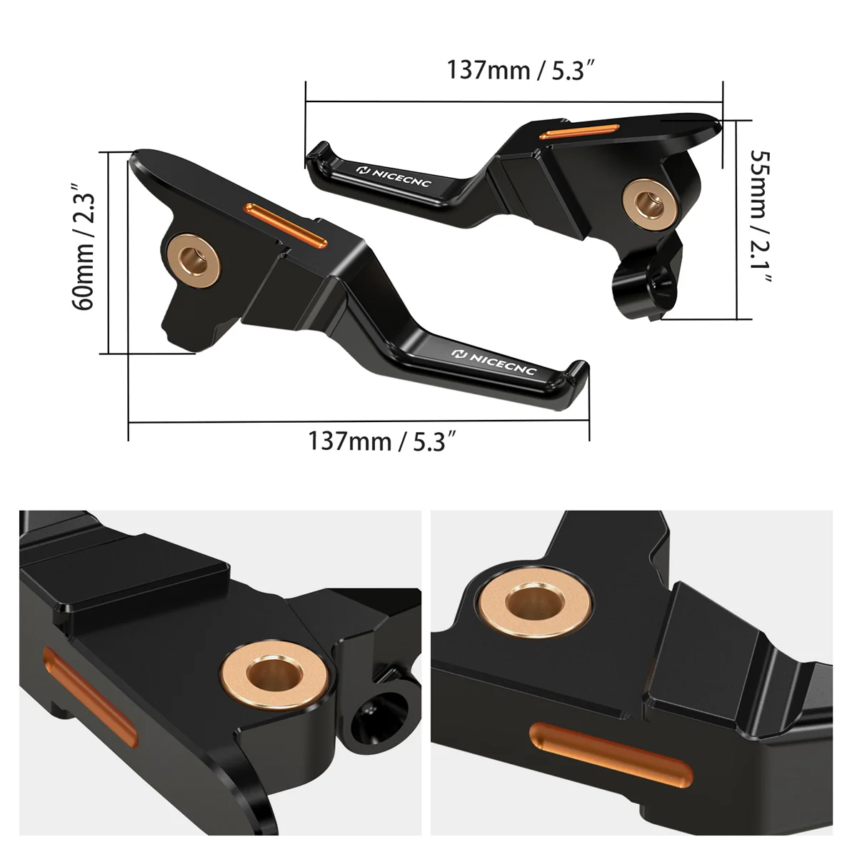 Short Clutch Brake Lever + Handlebar Grips For Harley Road King Electra Street Glide - Image 9