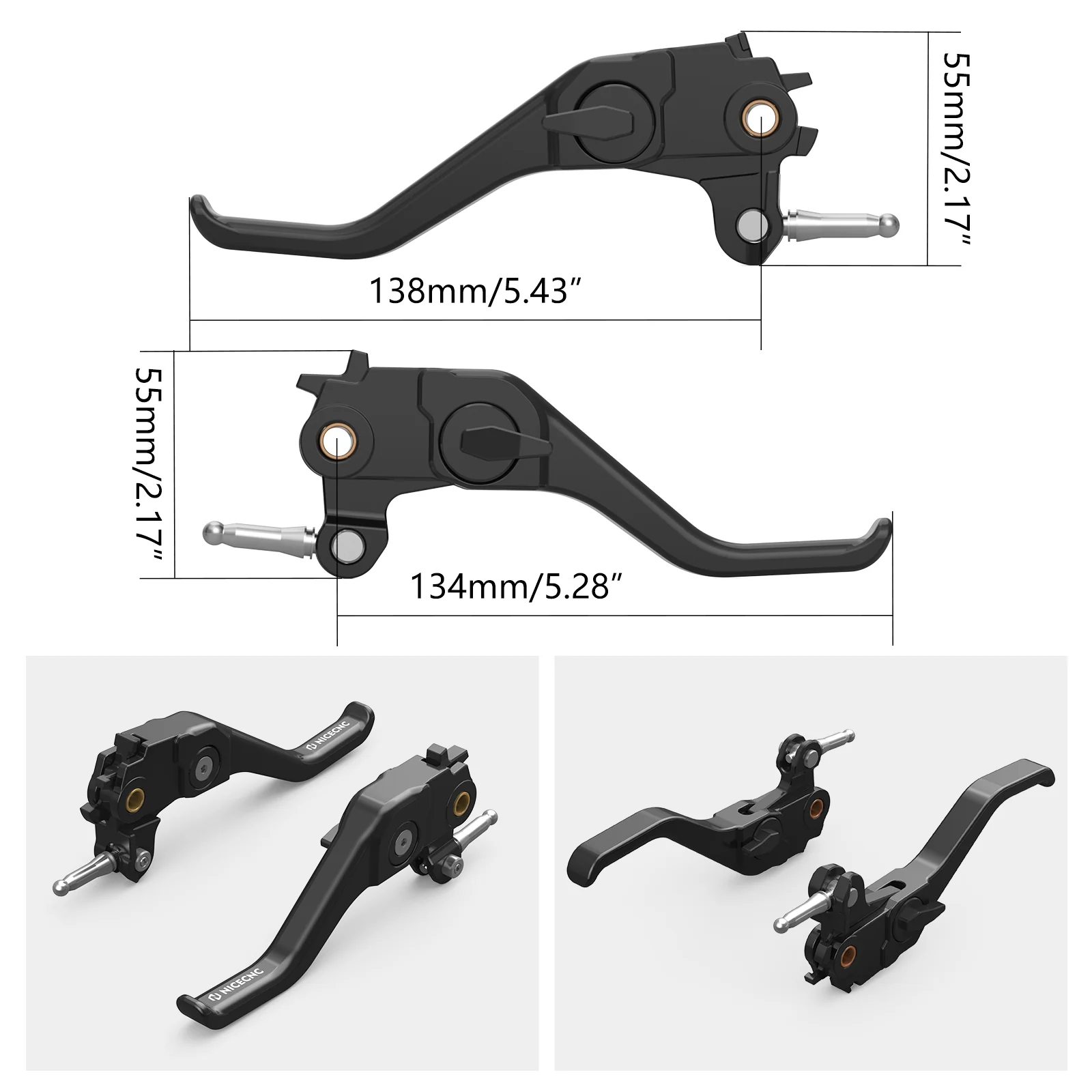 Shorty Brake Clutch Lever For BMW R1200GS Adv 2014-2018 R1250GS Adv 2018-2024 - Image 5
