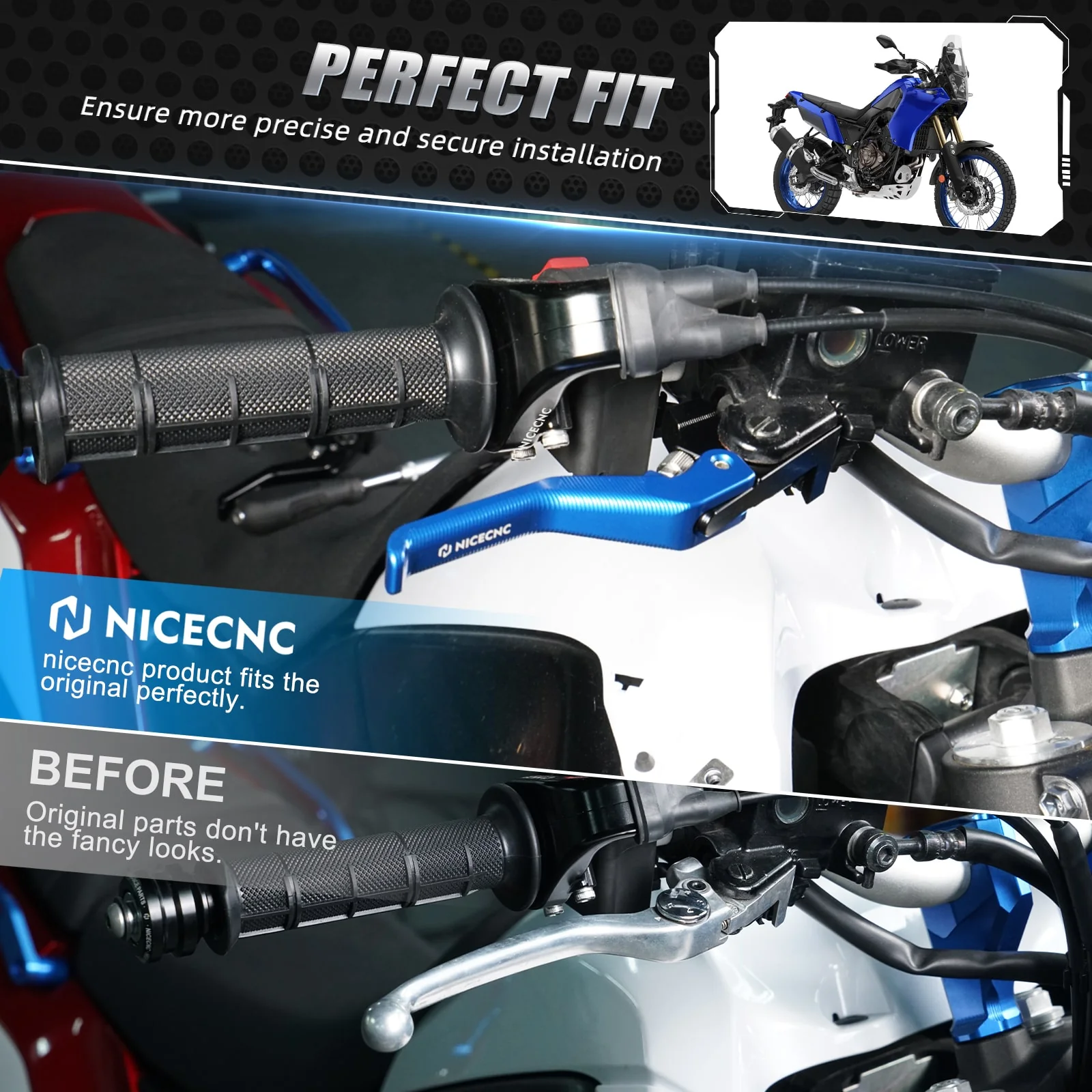 Shorty Brake Clutch Lever for Yamaha MT-07 2018-2020 - Image 3