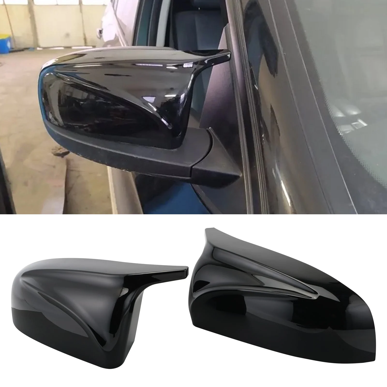 2PCS M-Style Rearview Side Mirror Cover For BMW X5 X6 E70 E71  2008-2012 - Image 7