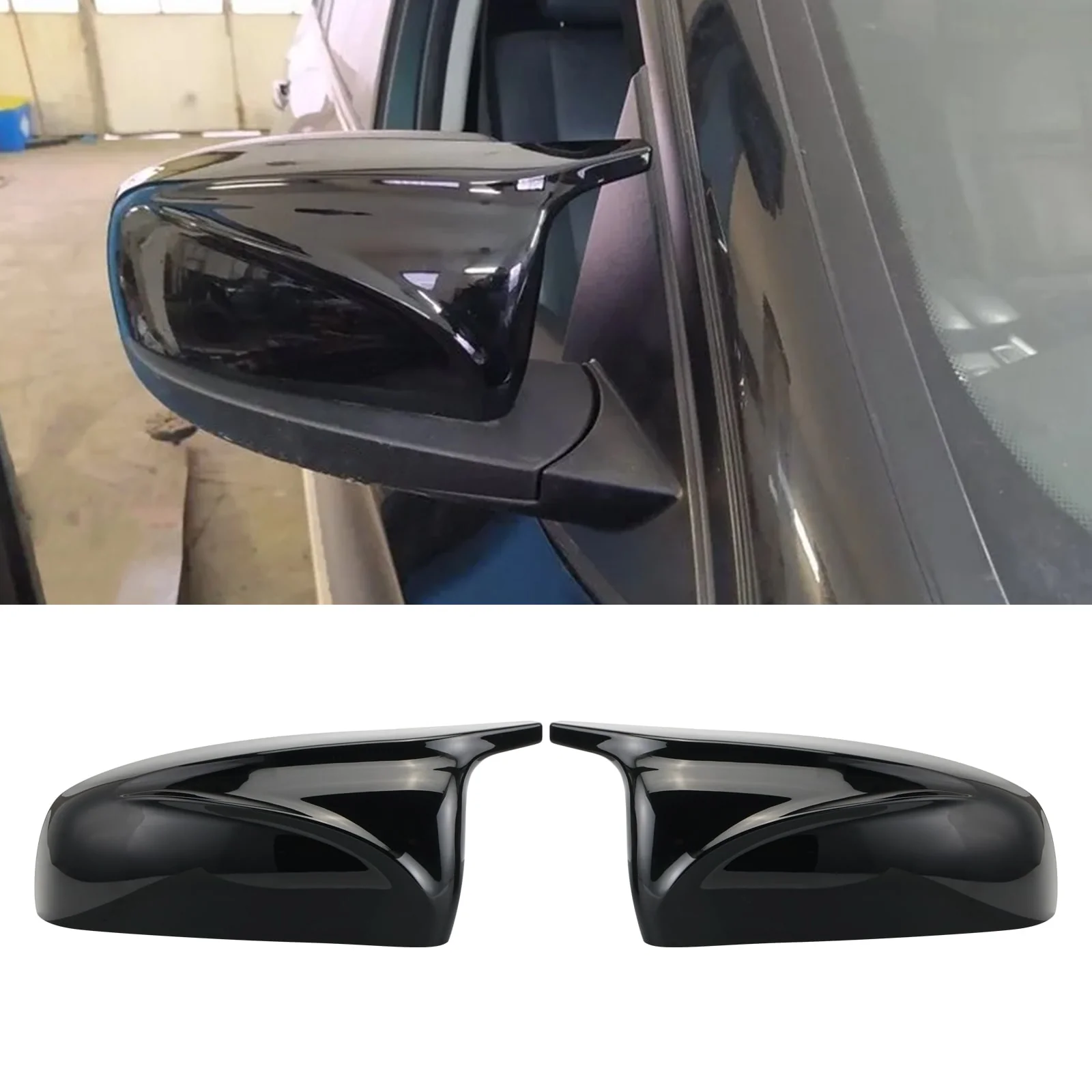 2PCS M-Style Rearview Side Mirror Cover For BMW X5 X6 E70 E71  2008-2012 - Image 8