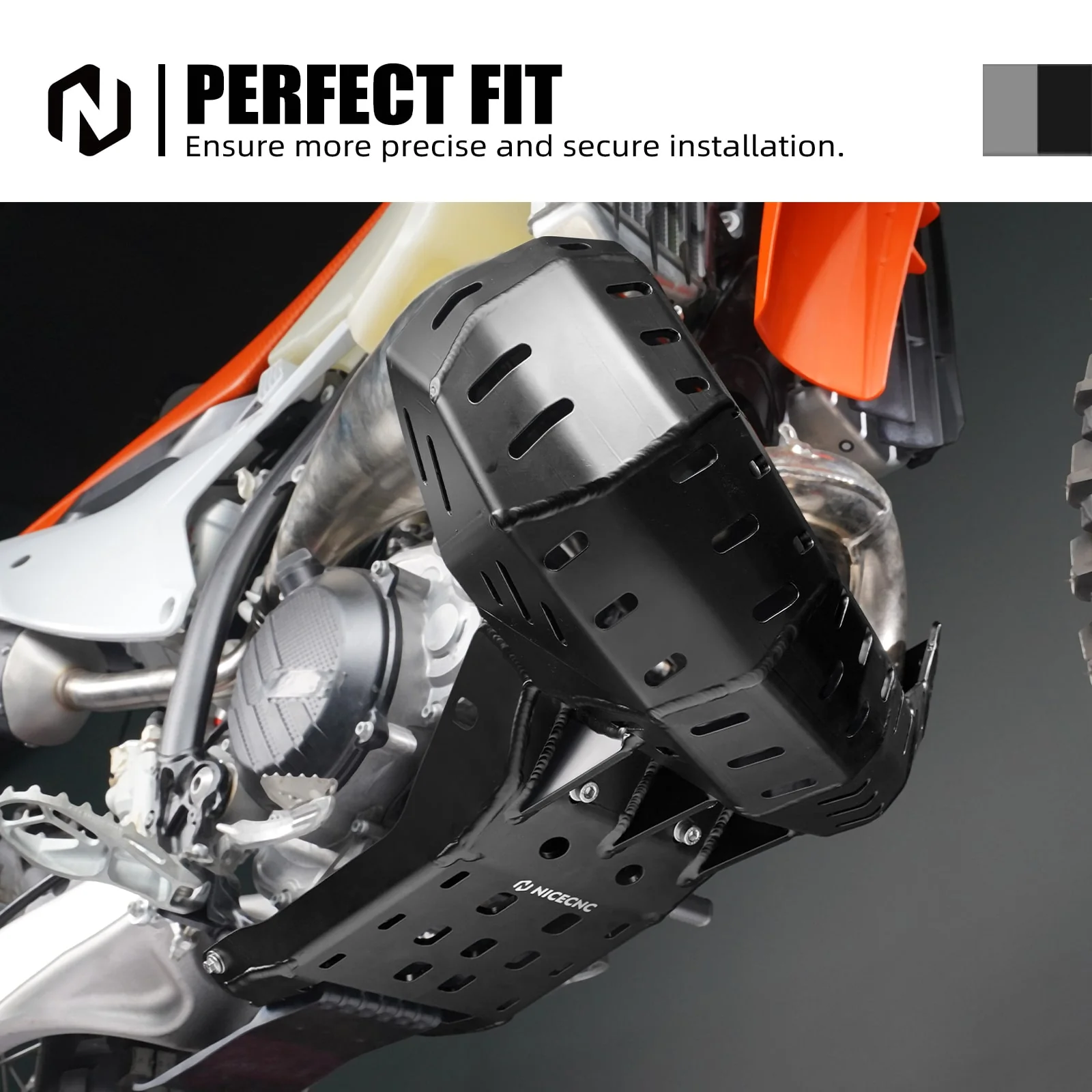 Skid Plate with Pipe Guard For 250/300 KTM SX/XC/EXC/XCW Husqvarna TC TX TE Gas Gas EC/EX/MC - Image 3