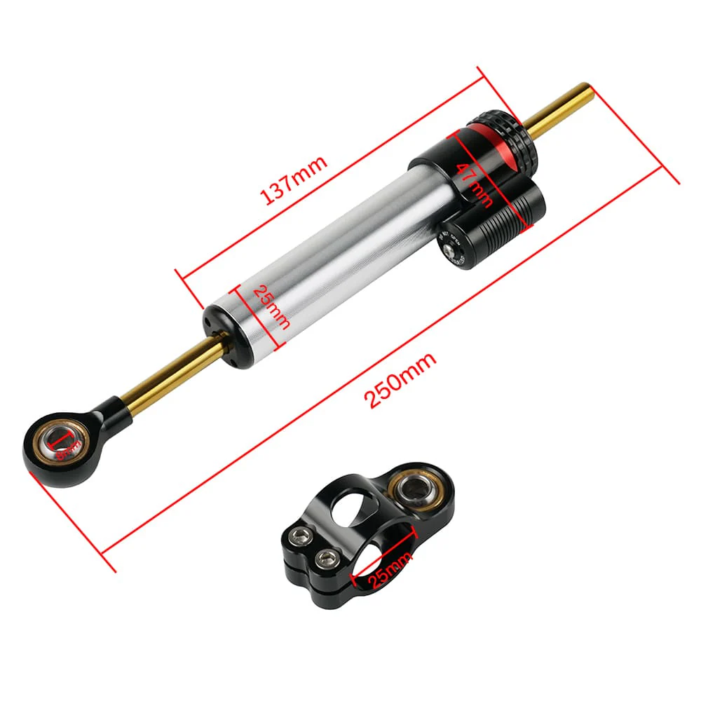Aluminum Steering Damper Adjustable For Street & Powersport Motorcycles - Image 8