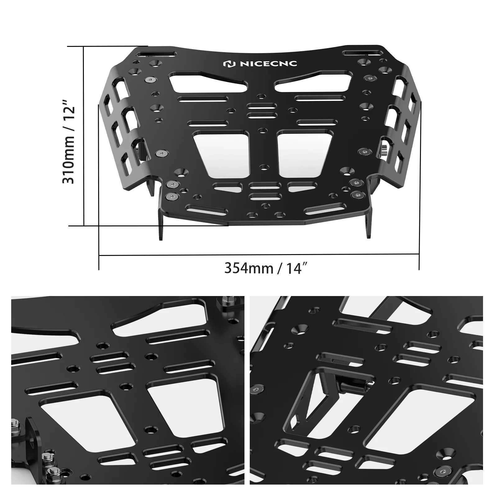 Rear Luggage Top Rack Cargo Carrier Support Plate For Suzuki DR650 S / SE 1996-2025 - Image 4