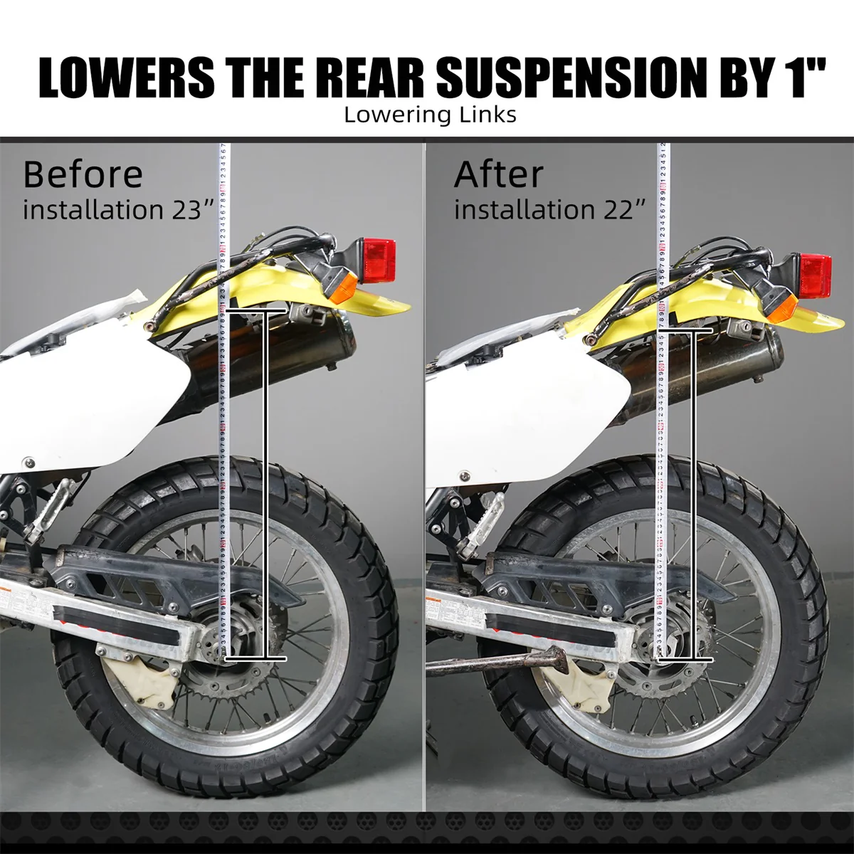 Rear Suspension 1" Lowering Link Kit For Suzuki DR650 S / SE 1996-2024 - Image 3