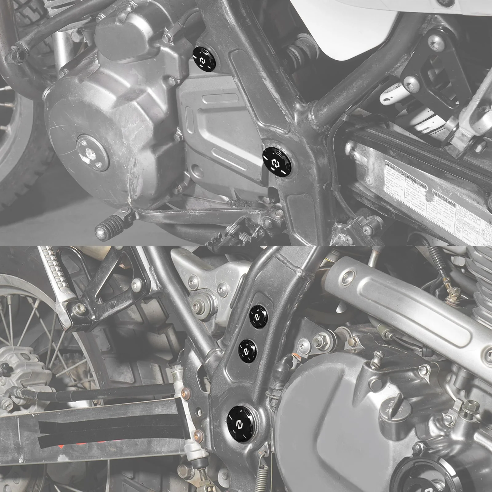 Swingarm Pivot Shaft Hole Block Caps Plugs Set For Suzuki DR650 S / SE 1996-2024 - Image 4