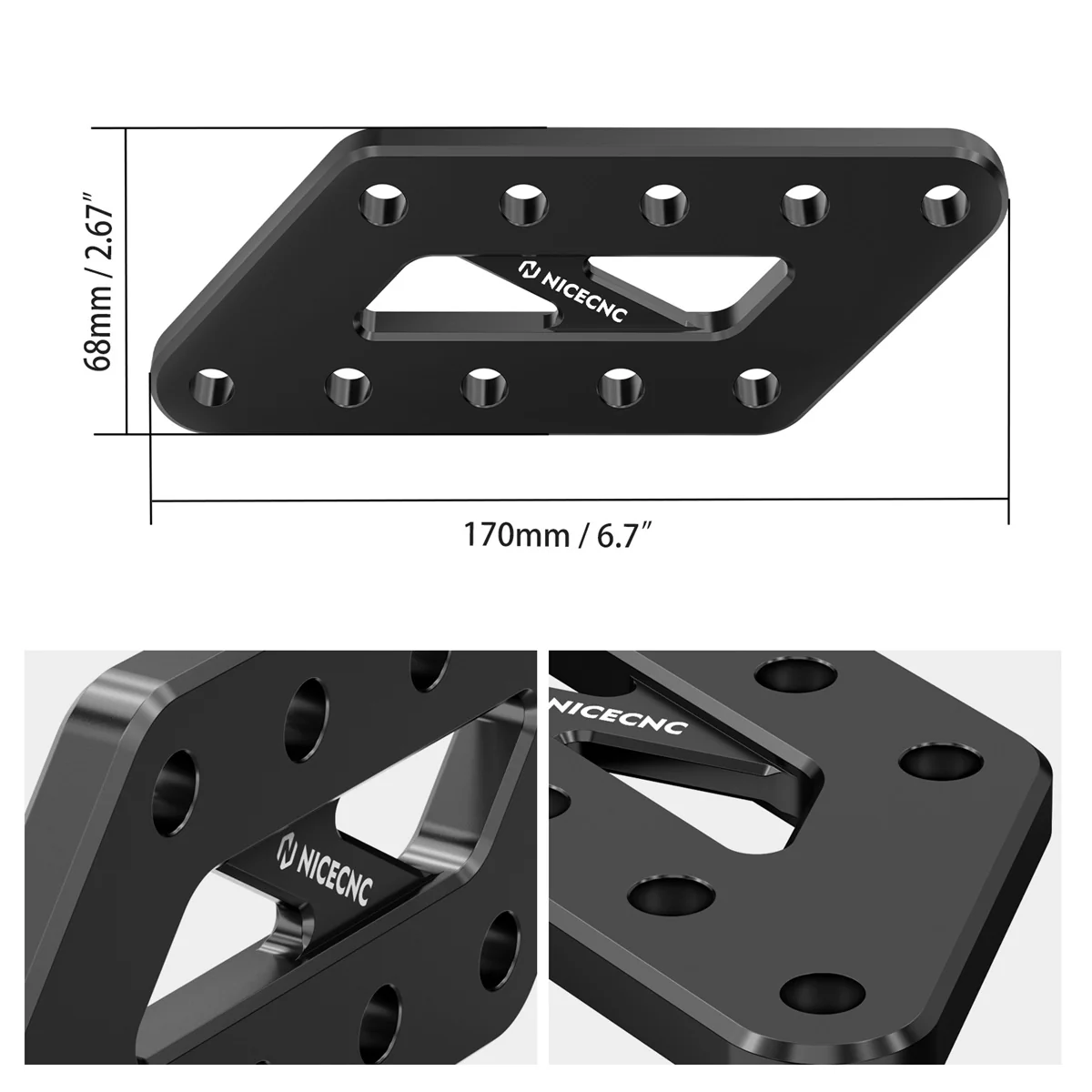 Passenger Foot Peg Support Extension Relocation Brackets For Suzuki DR650 S / SE - Image 5