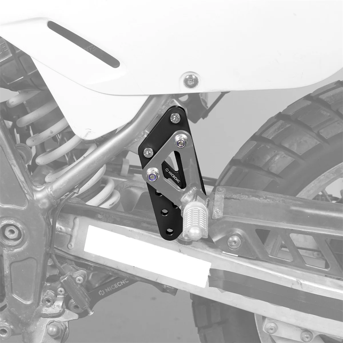 Passenger Foot Peg Support Extension Relocation Brackets For Suzuki DR650 S / SE - Image 6