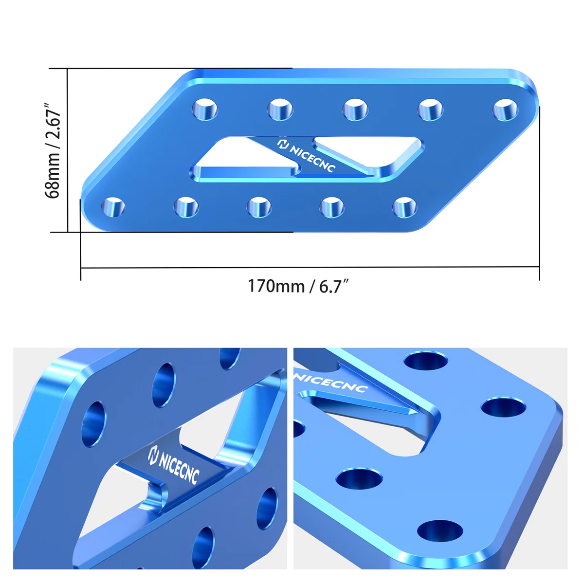 Passenger Foot Peg Support Extension Relocation Brackets For Suzuki DR650 S / SE - Image 9