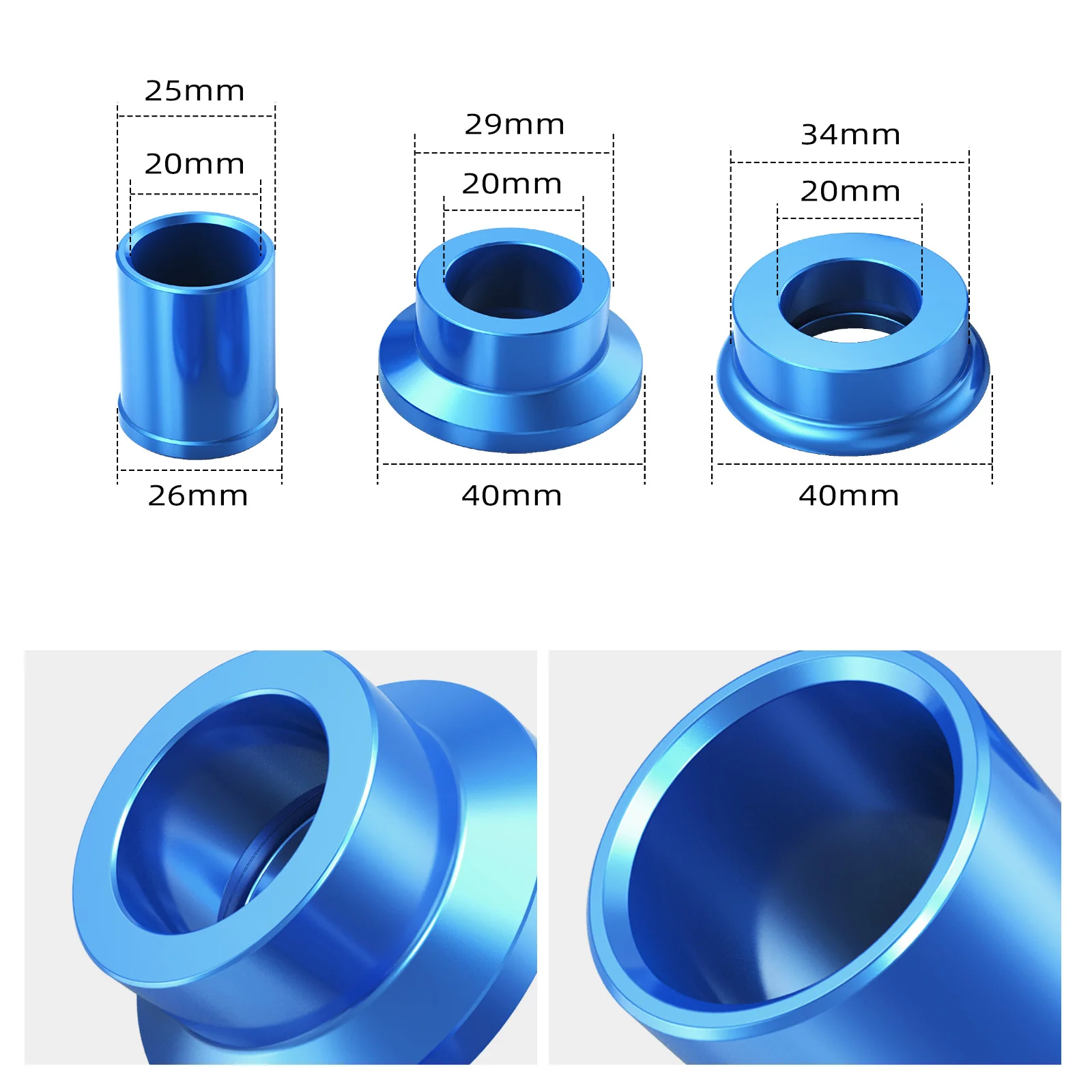 Front Rear Wheel Spacers Set For Suzuki DRZ400S DRZ400E DRZ400SM - Image 13